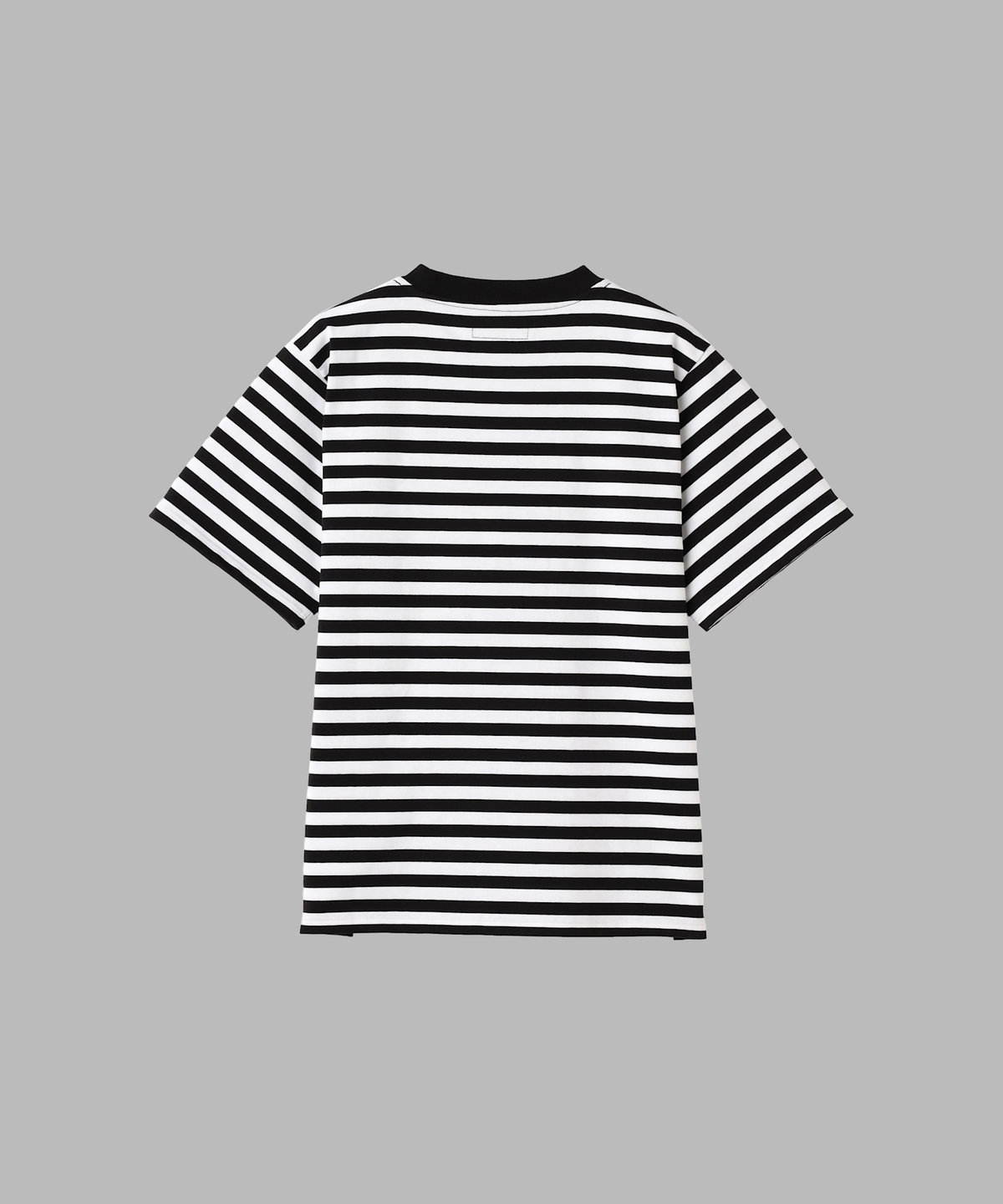 FEMME ウィメンズ 細ボーダー コットン 半袖 Tシャツ "Christof" ホワイト×ブラック