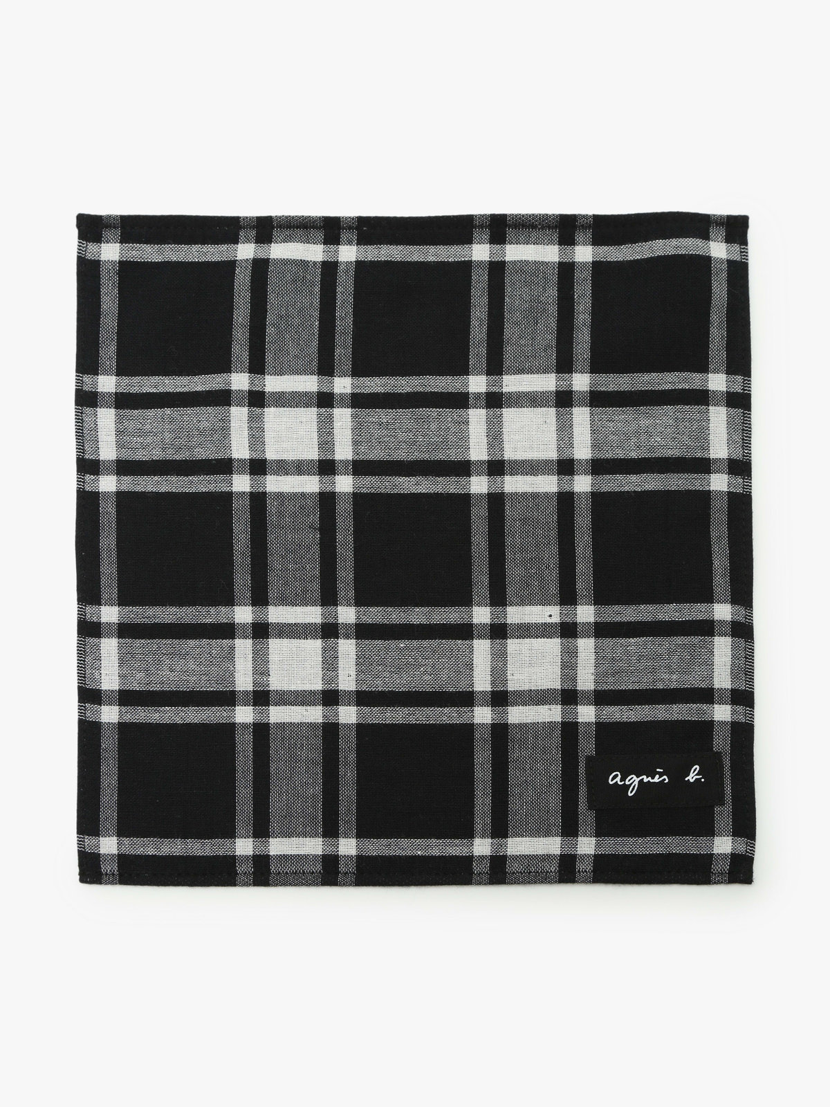 FEMME ウィメンズ KD40 SERVIETTE タータンチェック柄ハンドタオル ブラック