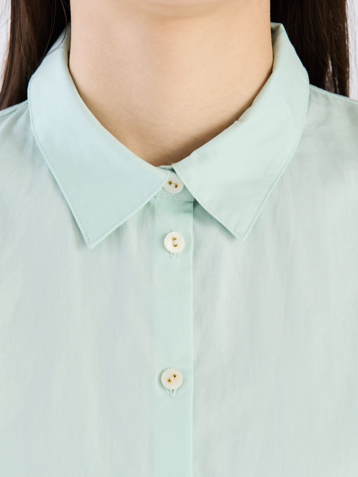 To b. by agnès b. 【Outlet】コットンブロードシャツ カーキ