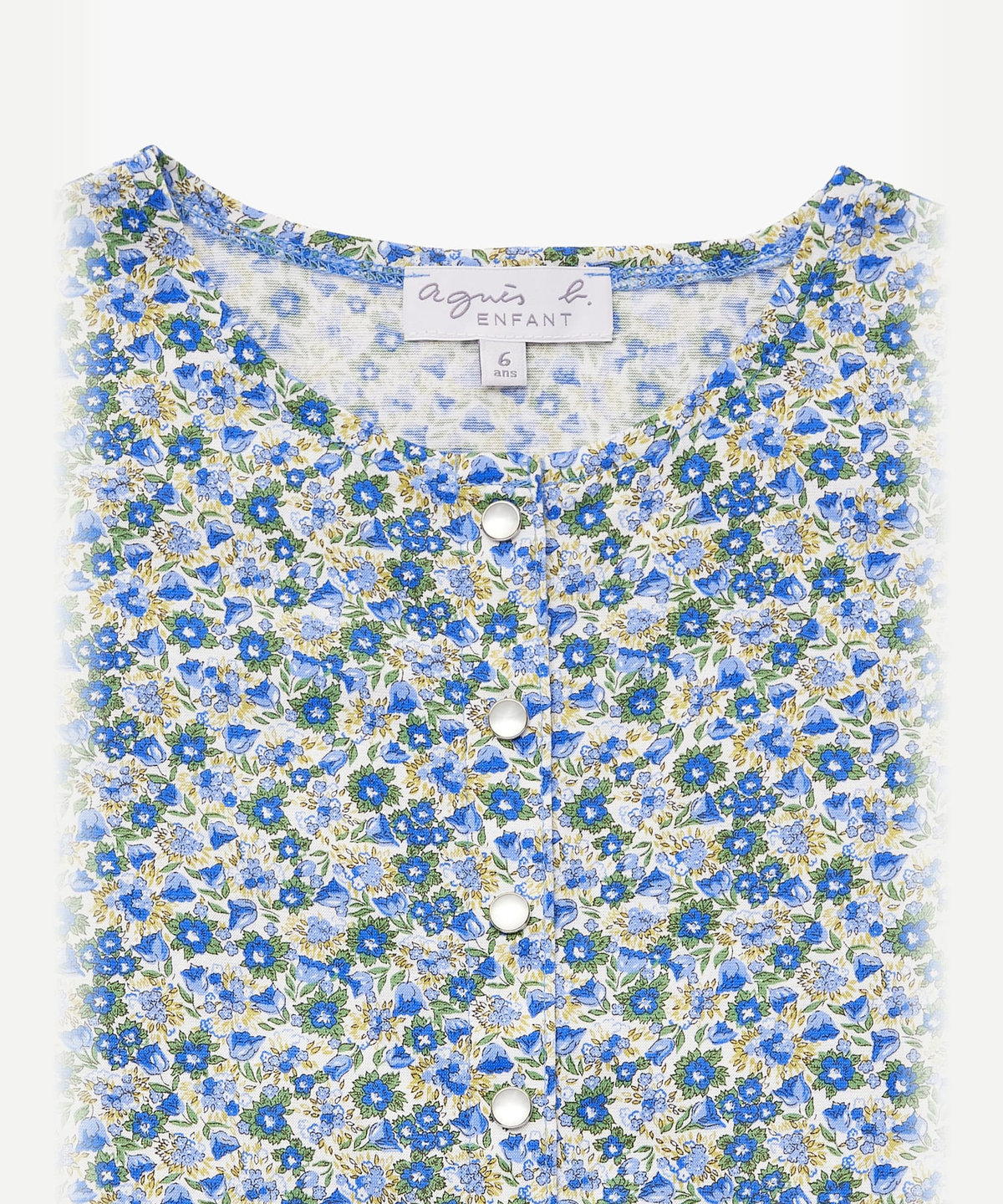 ENFANT ガールズ キッズ フラワープリント コットン ノースリーブ ワンピース ブルー系その他