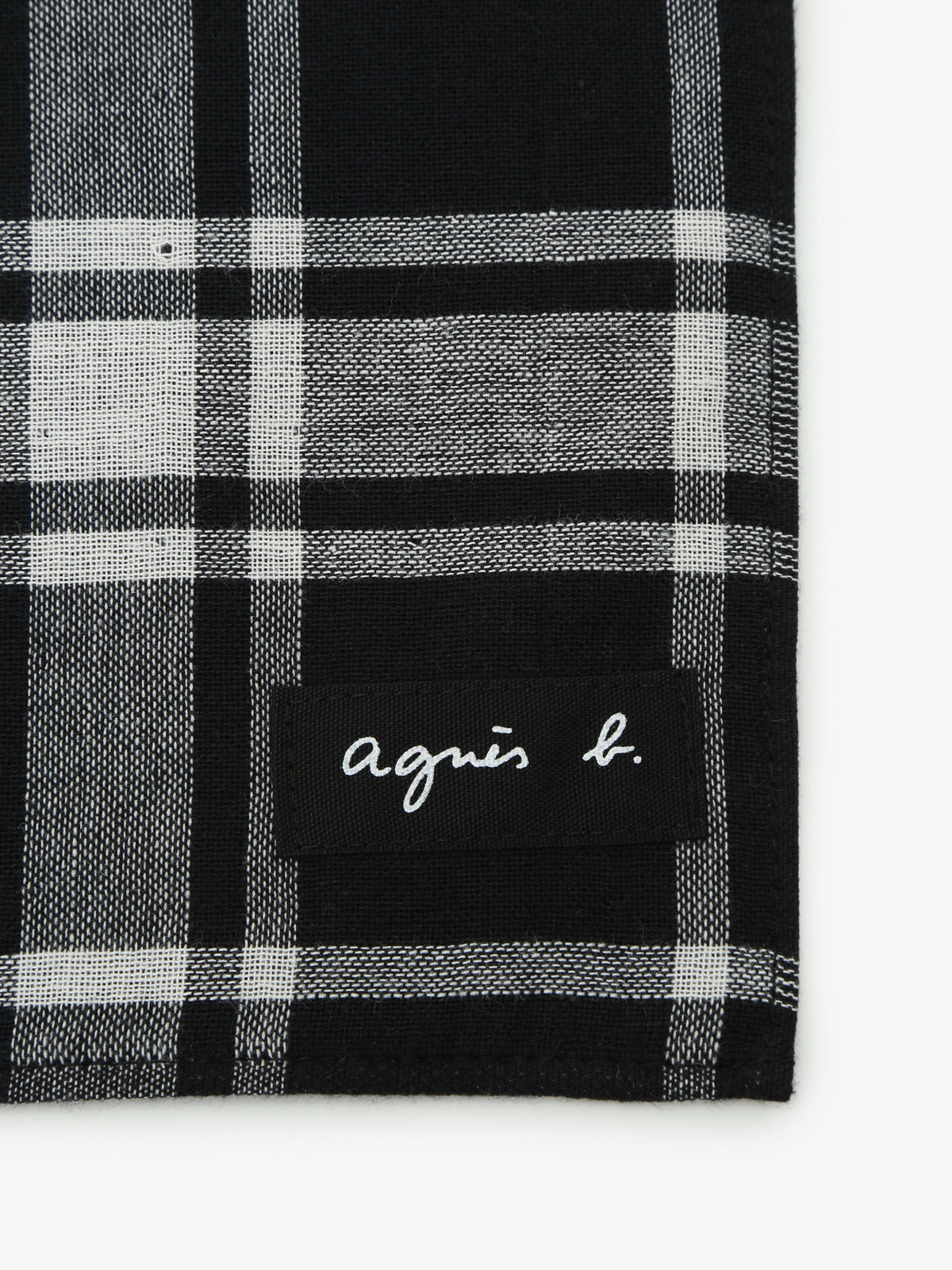 FEMME ウィメンズ KD40 SERVIETTE タータンチェック柄ハンドタオル ブラック