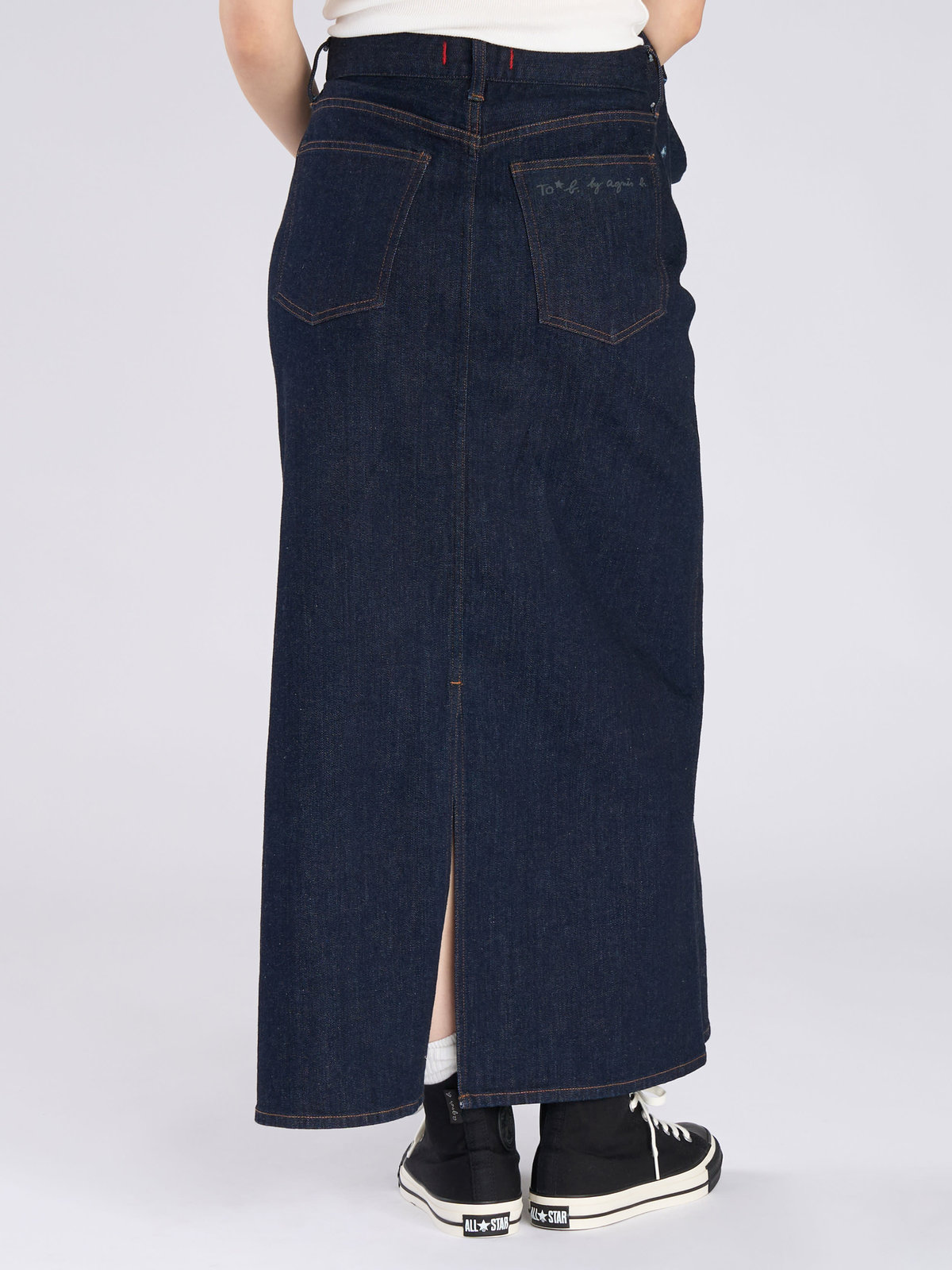 To b. by agnès b. To b. by agnes b. x RED CARD TOKYO デニムロングスカート ブルー