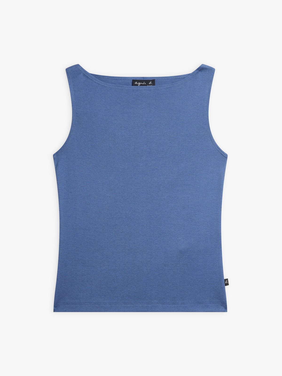 FEMME ウィメンズ 【Outlet】コットン ボートネック ノースリーブ Tシャツ "Leopard" ブルー