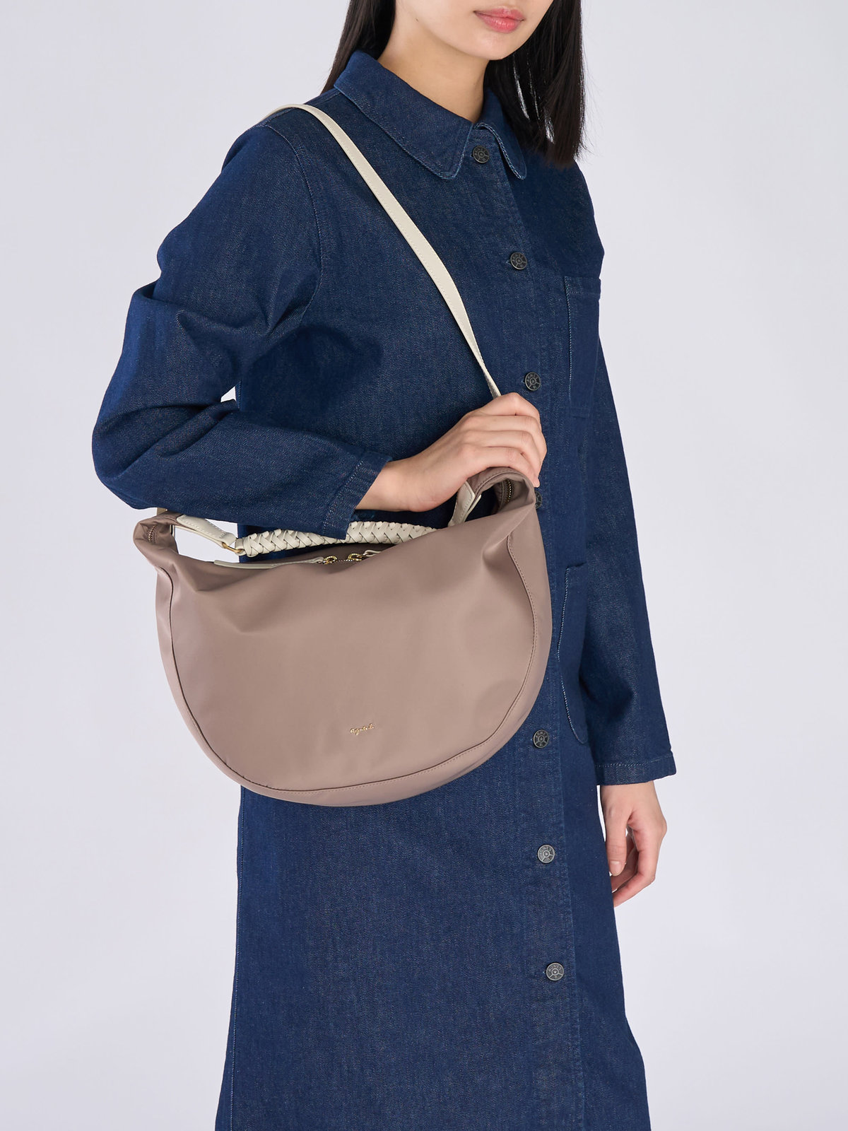 VOYAGE ウィメンズ バッグ＆ウォレット ナイロン 2way ラージ ショルダーバッグ "Tsuki" ZAS07-02 ベージュ