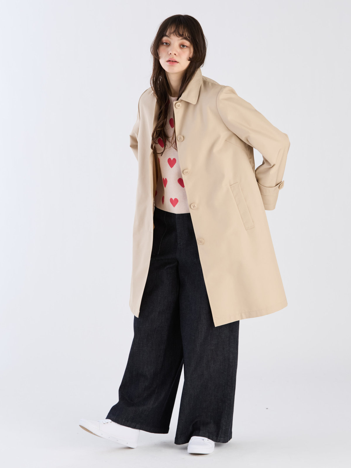 To b. by agnès b. 【Outlet】Aライン コート "Pimilico" オフホワイト