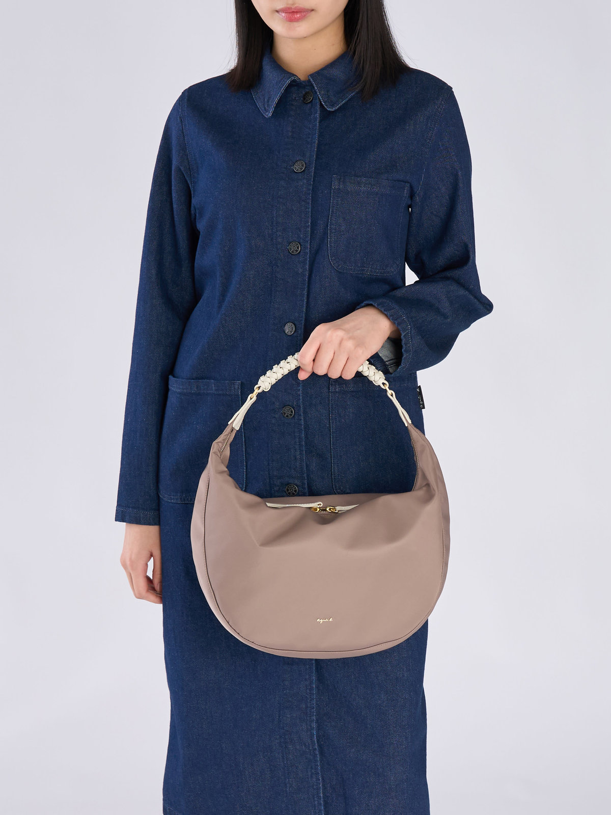 VOYAGE ウィメンズ バッグ＆ウォレット ナイロン 2way ラージ ショルダーバッグ "Tsuki" ZAS07-02 ベージュ