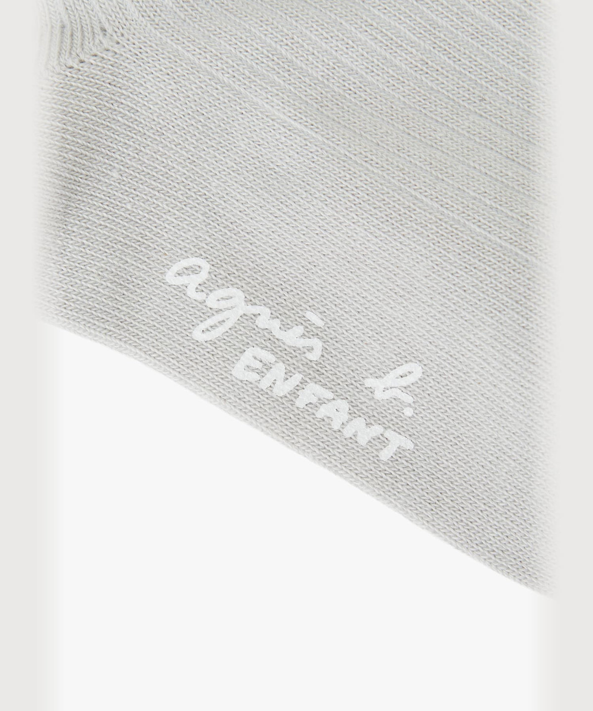 ENFANT ガールズ キッズ "b." ロゴ 刺繍 コットン ソックス グレー