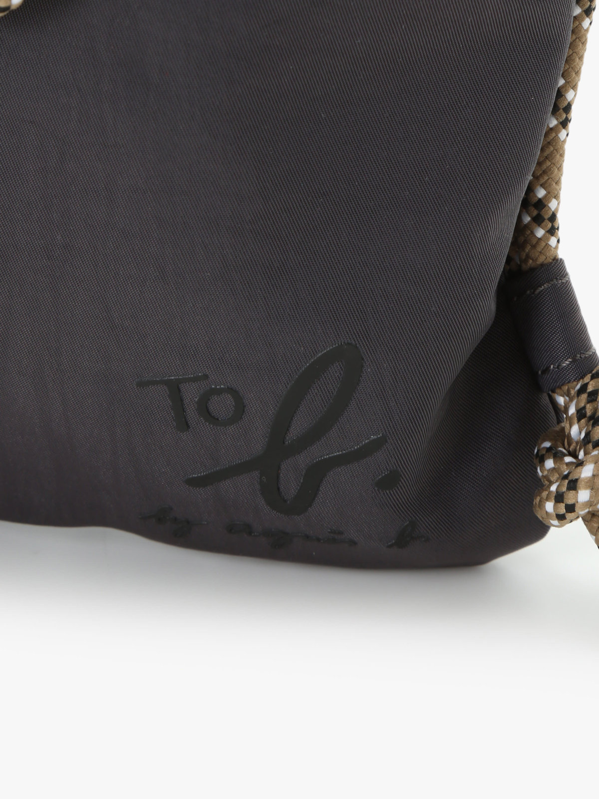 To b. by agnès b. 【Outlet】ナイロン ミニショルダーポシェット グレー