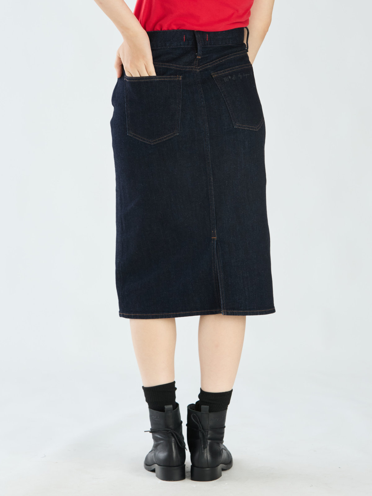 To b. by agnès b. To b. by agnes b. x RED CARD TOKYO デニムミディスカート ネイビー