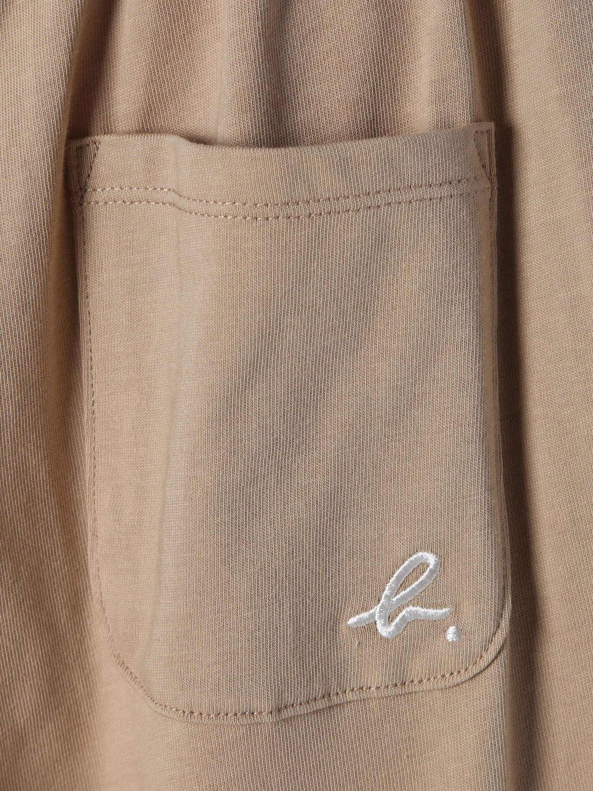 ENFANT ユニセックス キッズ "b."ロゴ刺繍 コットン パンツ ブラウン