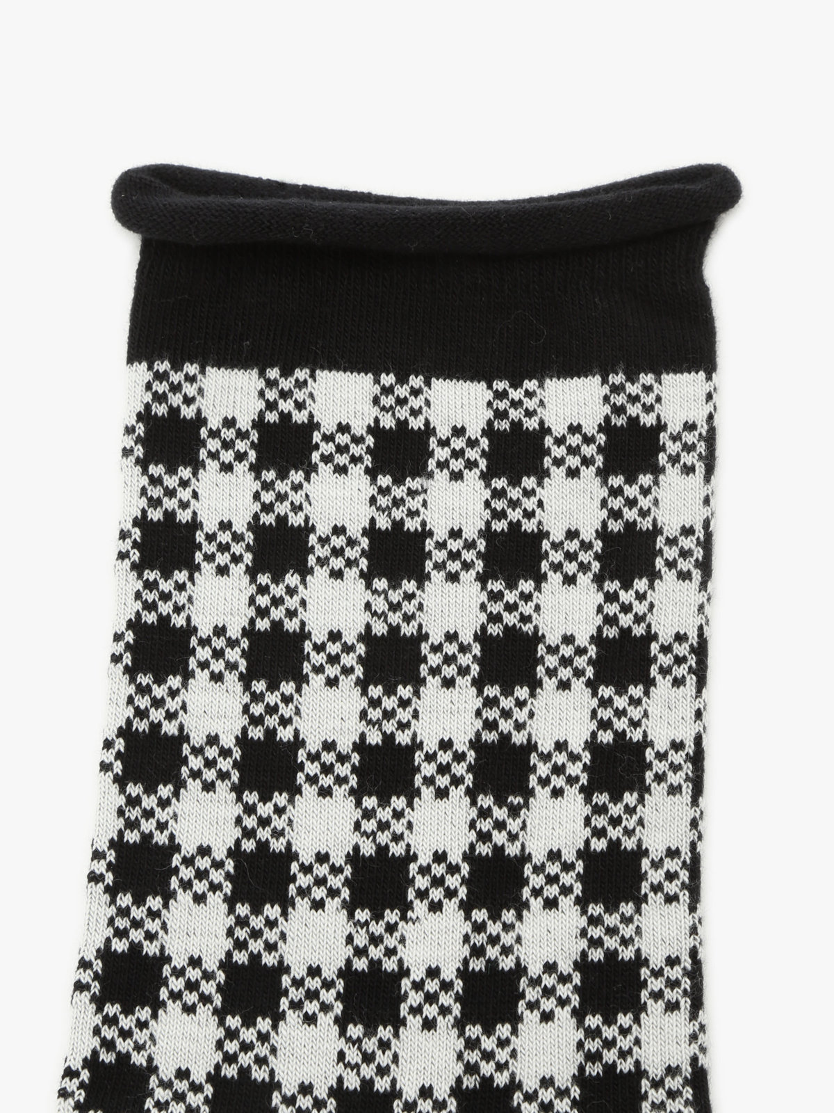 FEMME ウィメンズ チェック ソックス ”Jean-Paul” アイボリー