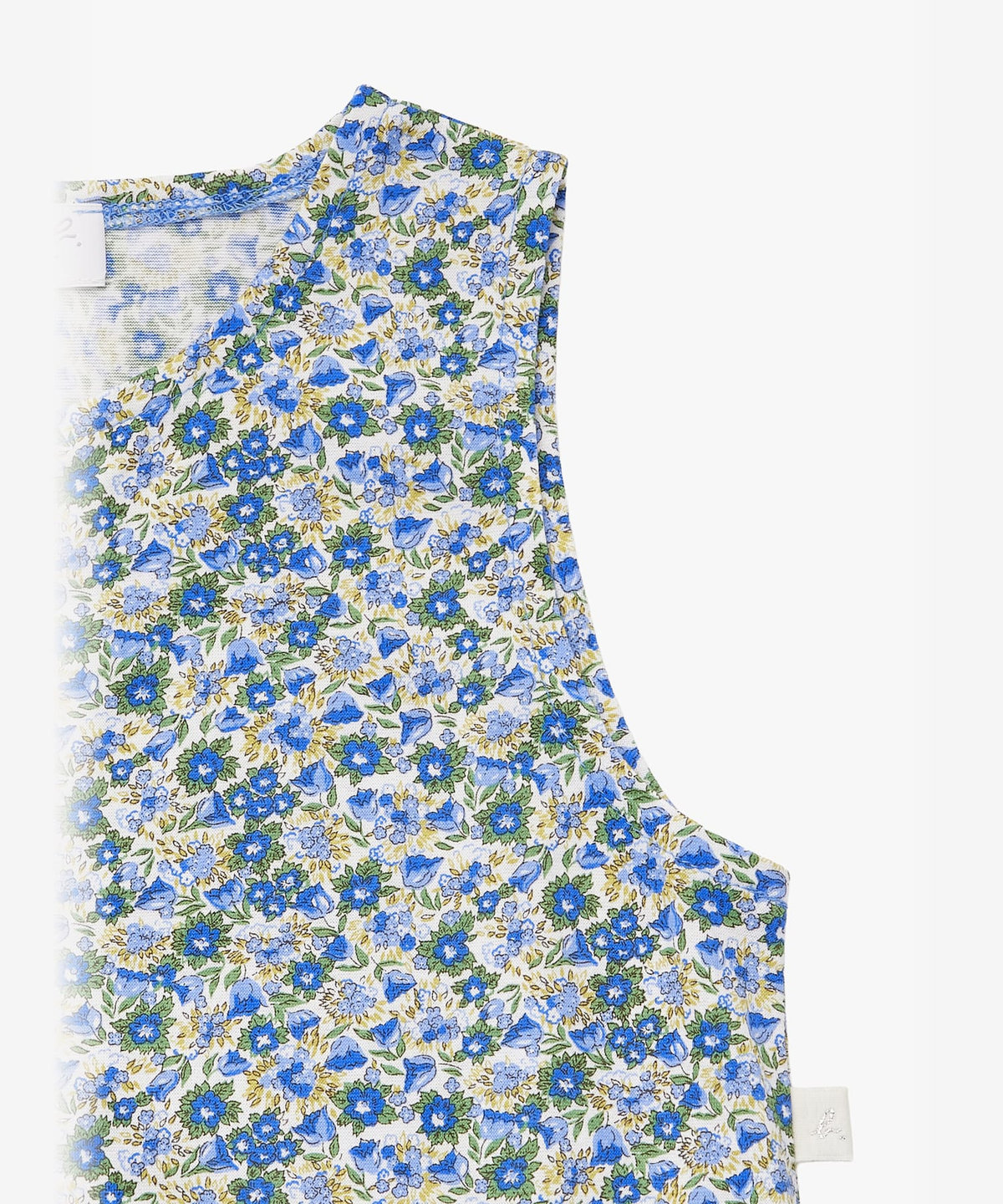 ENFANT ガールズ キッズ フラワープリント コットン ノースリーブ ワンピース ブルー系その他