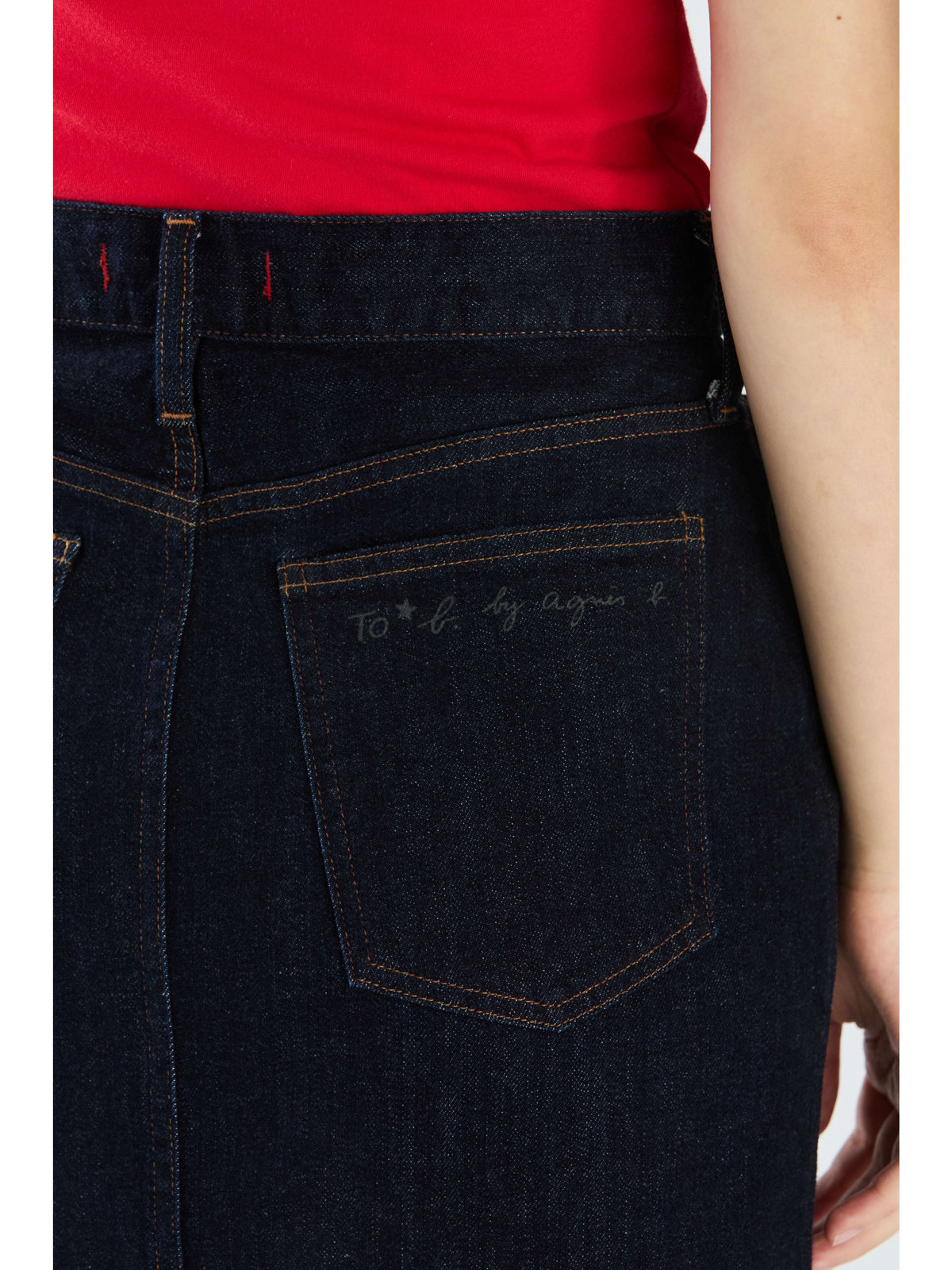 To b. by agnès b. To b. by agnes b. x RED CARD TOKYO デニムミディスカート ネイビー