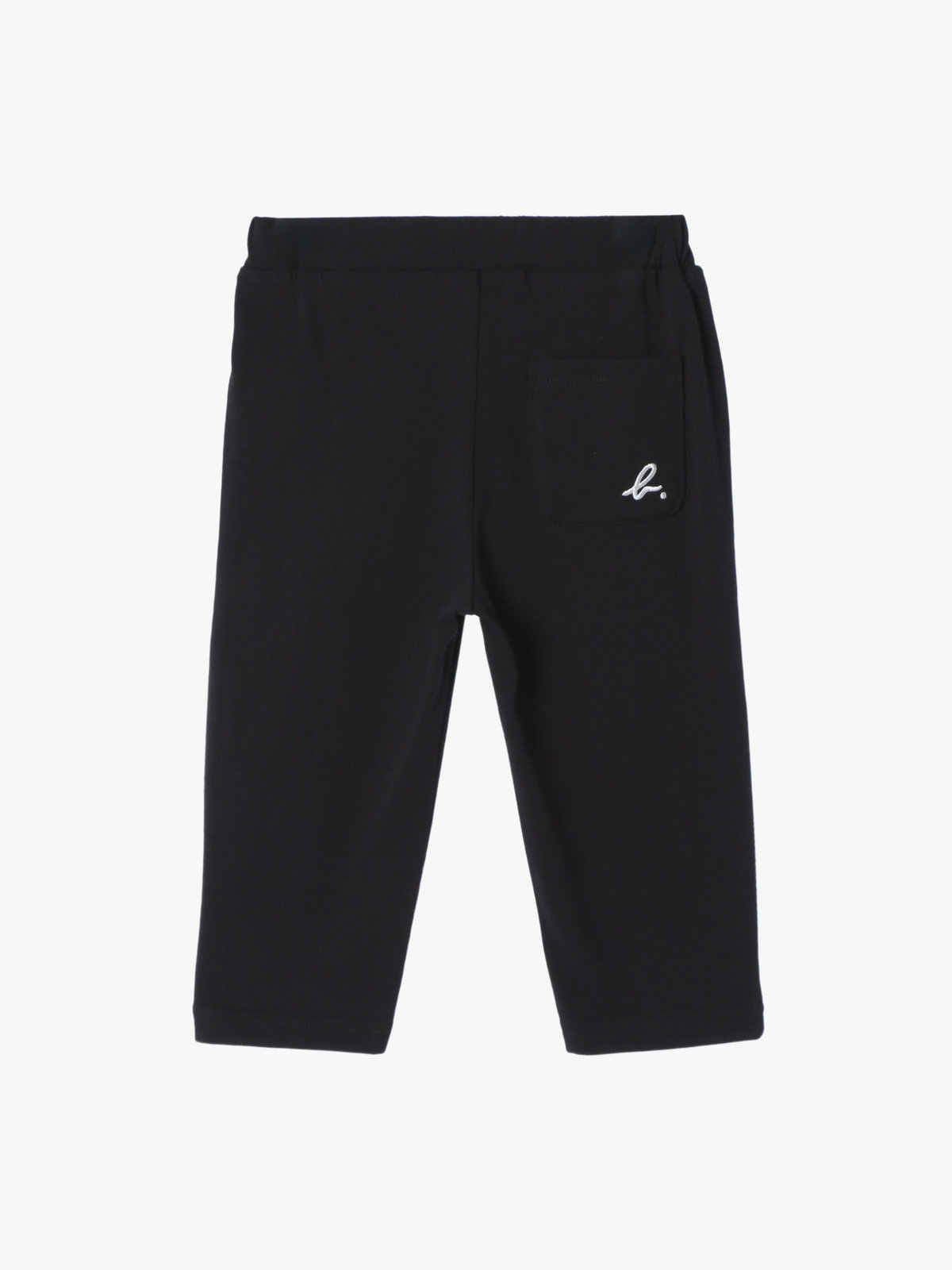 ENFANT ベビー ベビー "b."ロゴ刺繍 コットン パンツ ブラック
