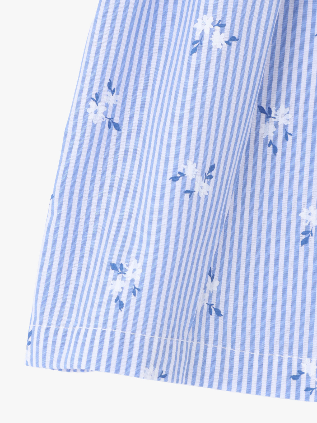 ENFANT ベビー ベビー フラワープリント ストライプ コットン 半袖ワンピース&ブルマ セット ネイビー