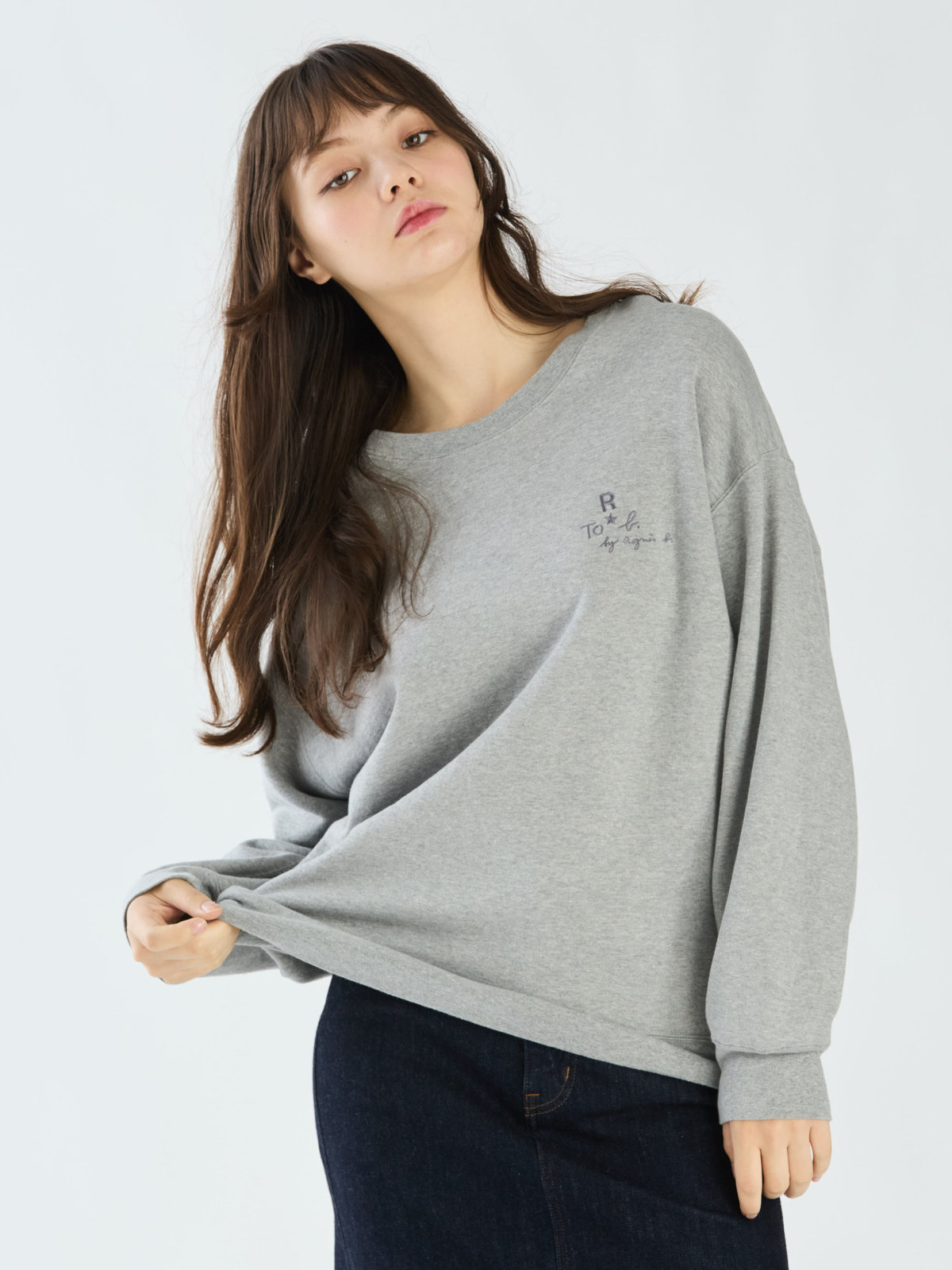 To b. by agnès b. 【Outlet】To b. by agnes b. x RED CARD TOKYO オーバーサイズスウェット グレー