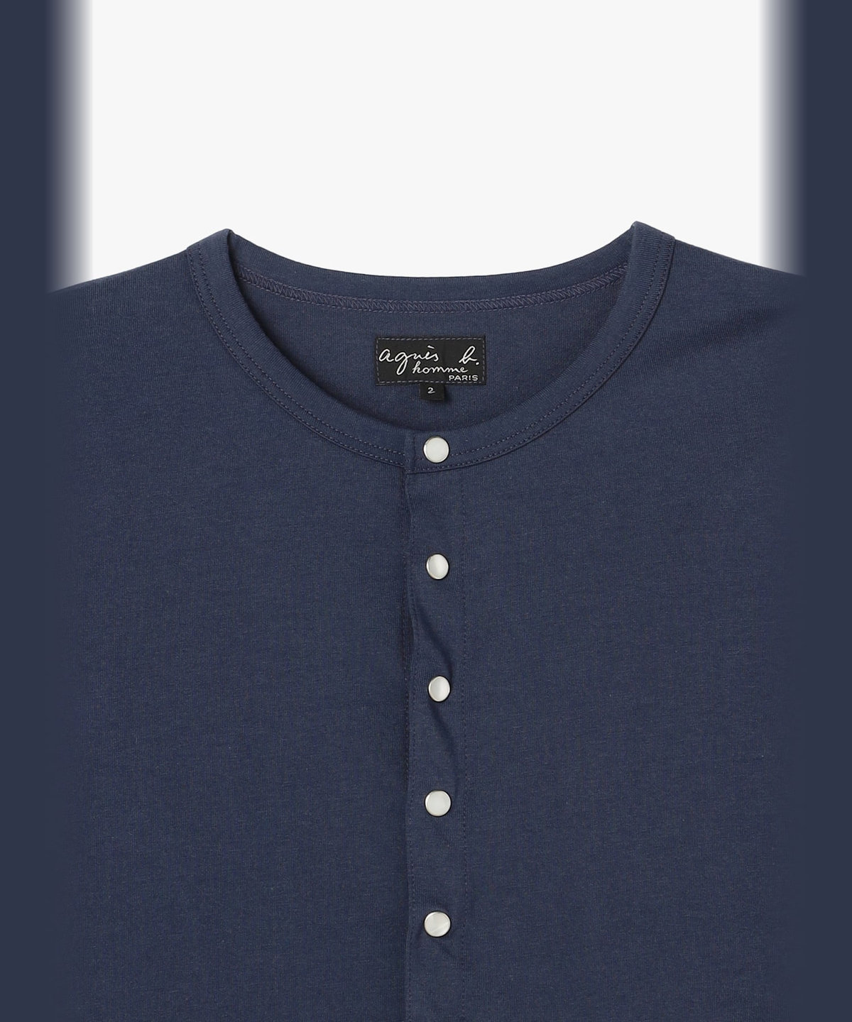 HOMME メンズ メンズ オーガニックコットン 長袖 カーディガンプレッション ブルー系その他