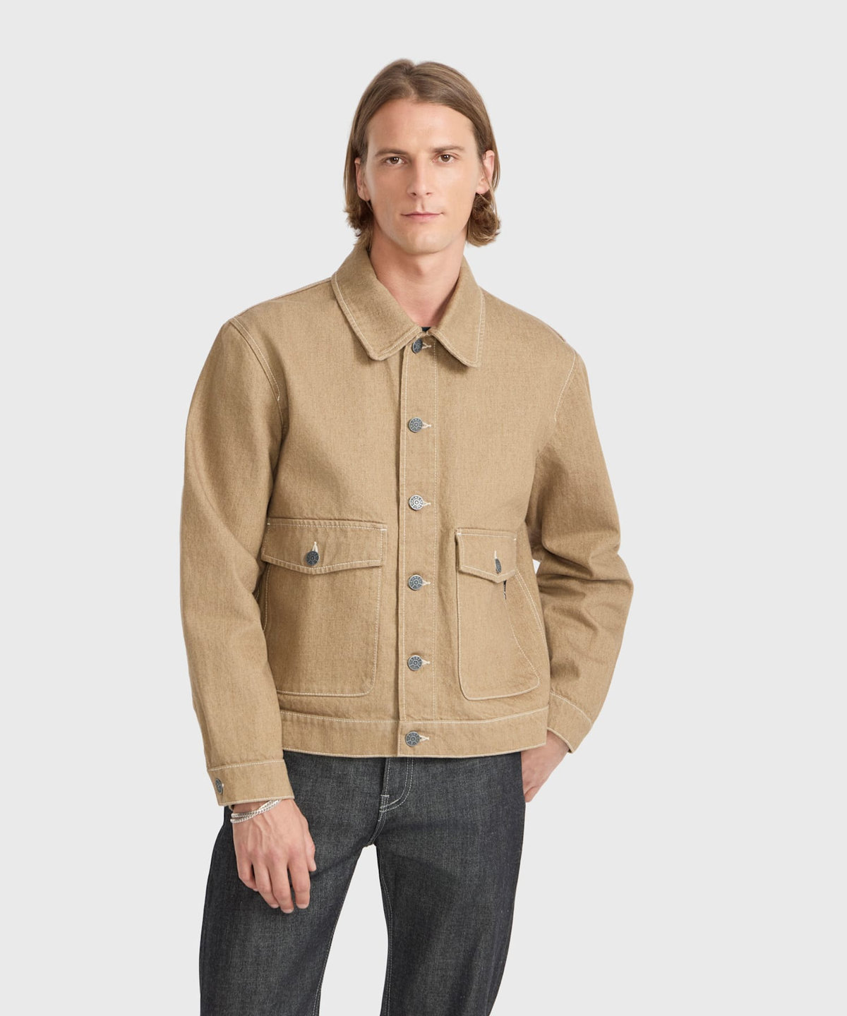 HOMME メンズ メンズ デニム ワークウェア ジャケット ブラウン系その他