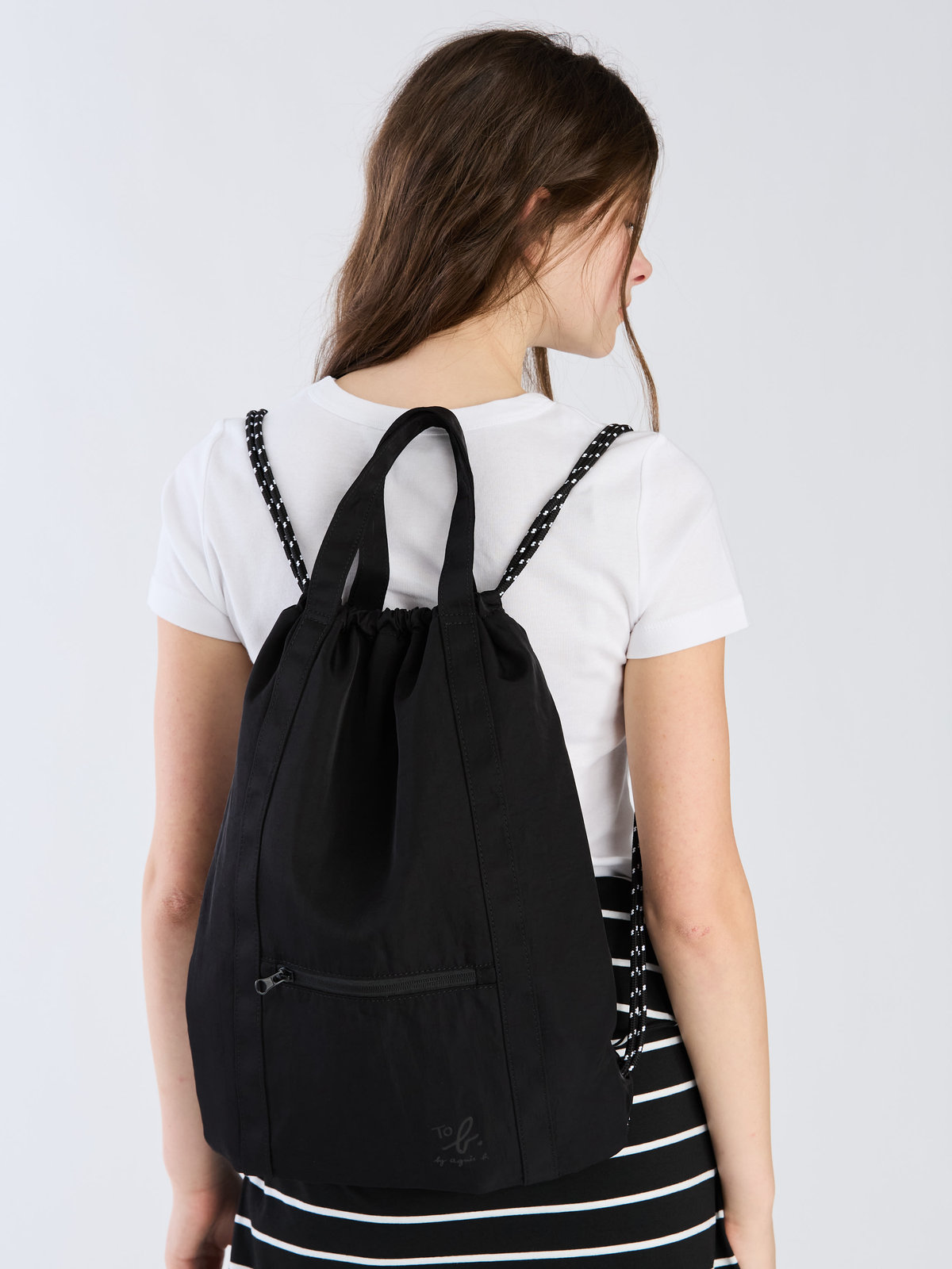 To b. by agnès b. 【Outlet】ナイロン 2WAYバッグ ブラック