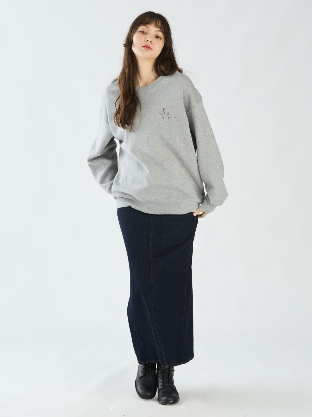 To b. by agnès b. 【Outlet】To b. by agnes b. x RED CARD TOKYO オーバーサイズスウェット グレー