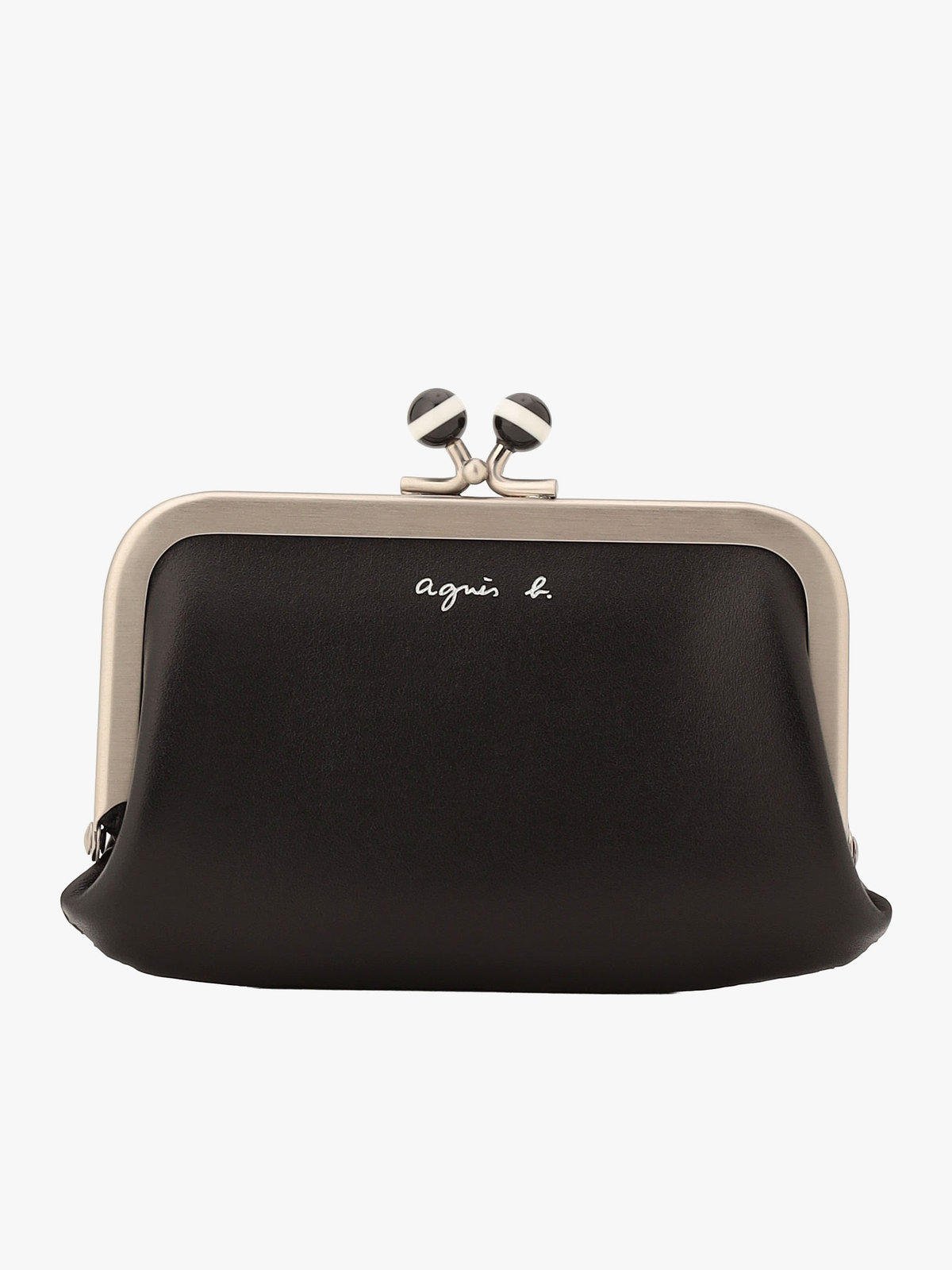 VOYAGE ウィメンズ バッグ＆ウォレット  レザー がま口 コインケース "Irene" PAW07-04 ブラック