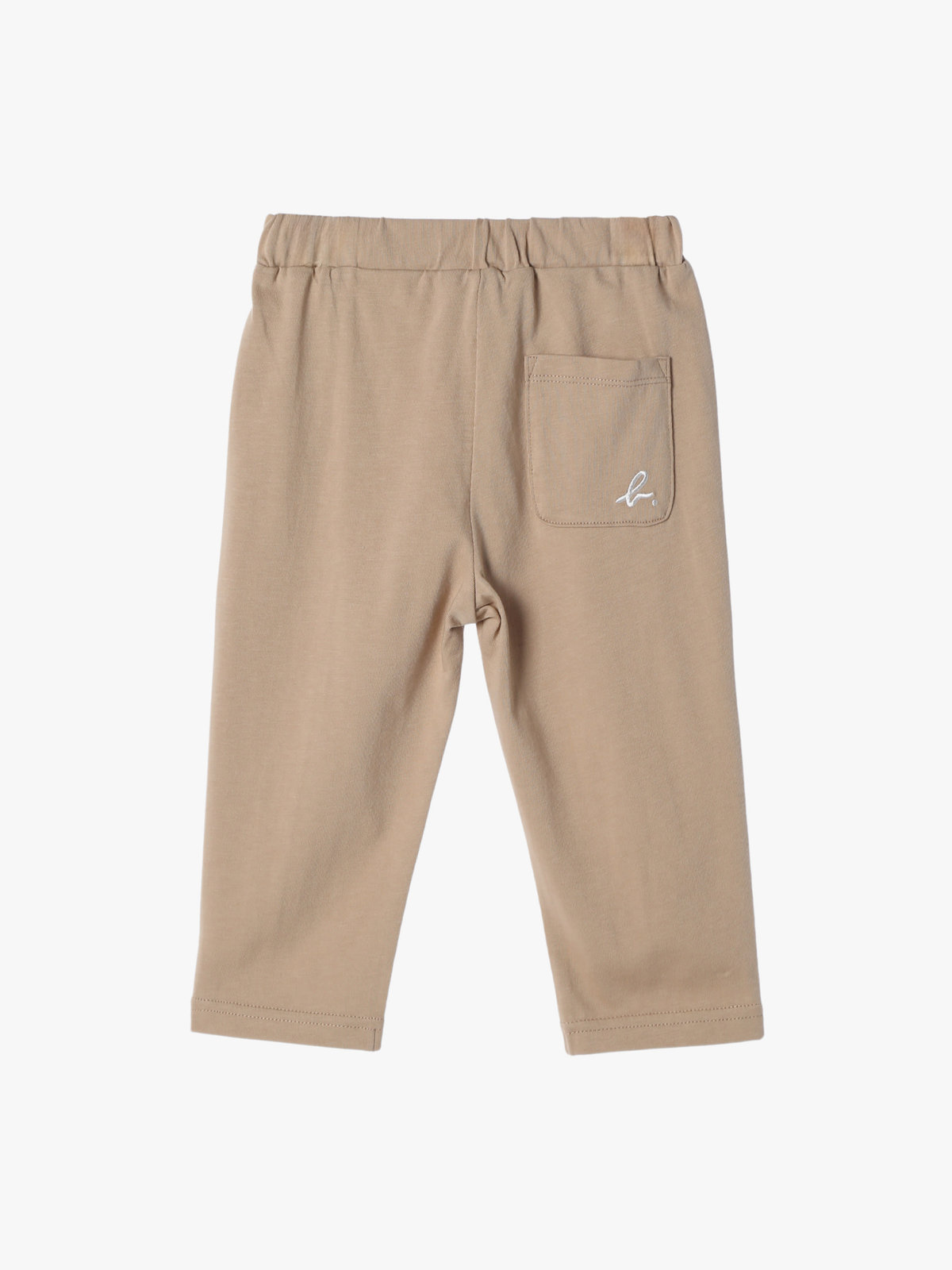 ENFANT ベビー ベビー "b."ロゴ刺繍 コットン パンツ ブラウン
