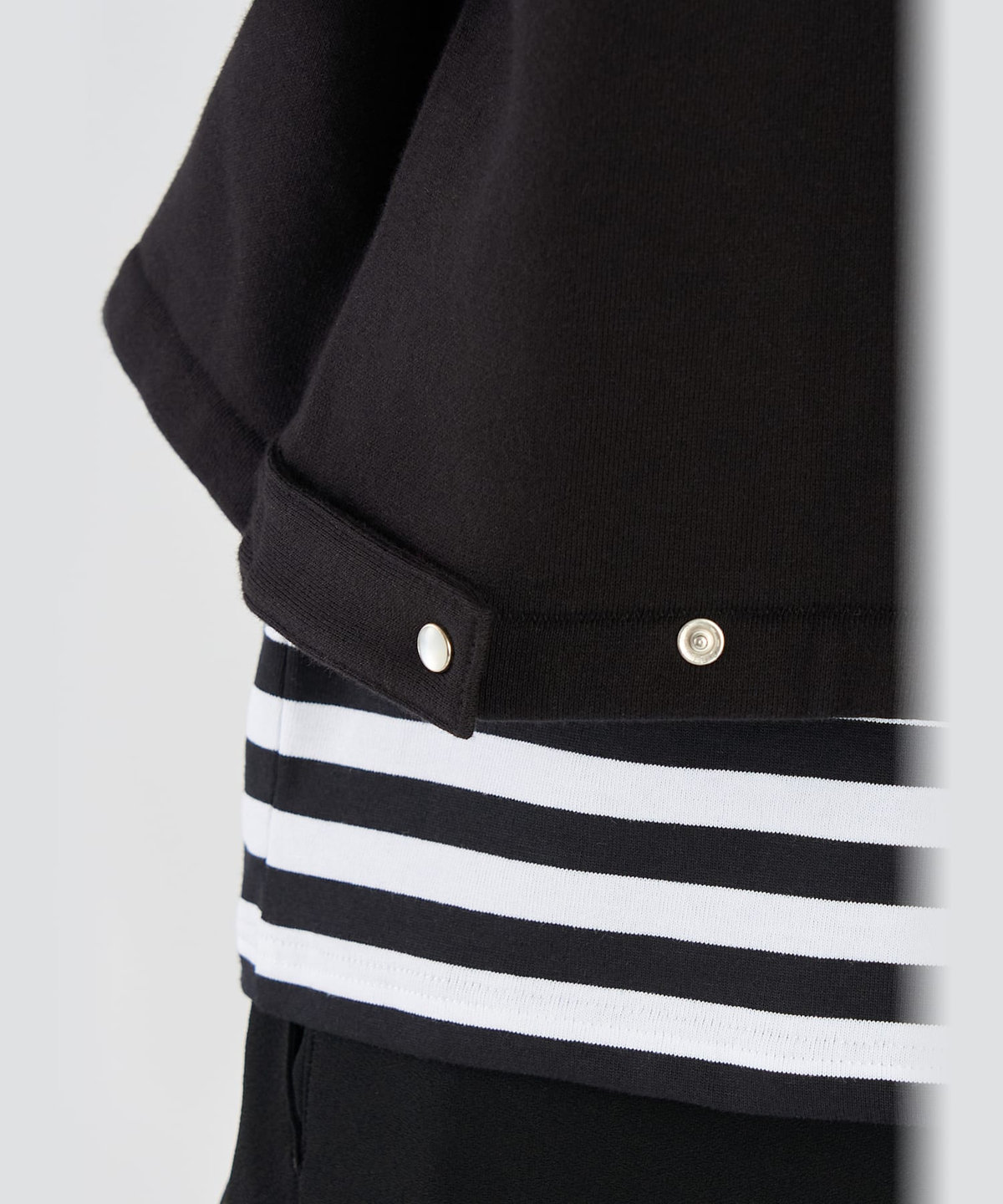 FEMME ウィメンズ コットン メルトン 長袖 カーディガンプレッション "Le Classique" ブラック