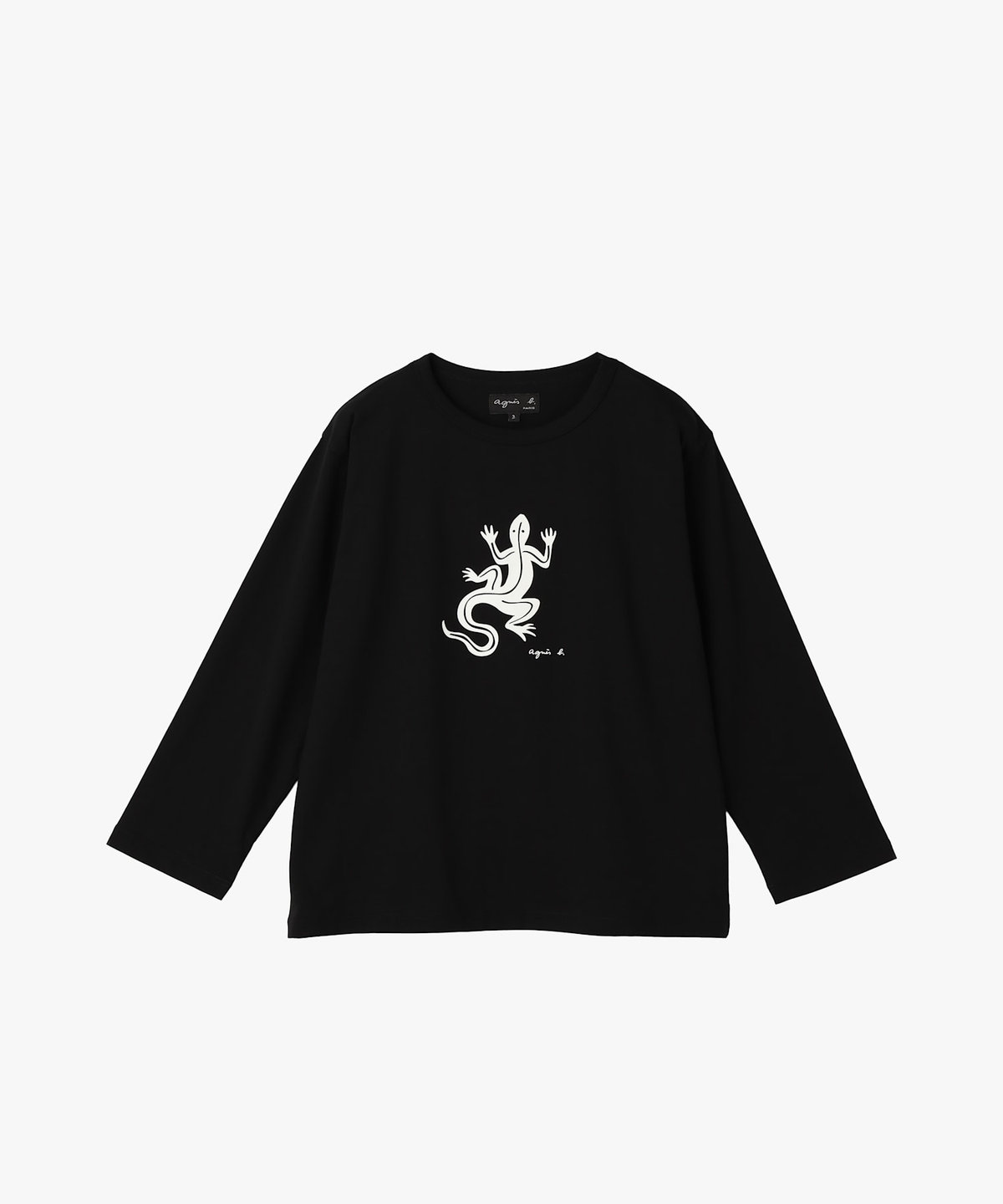 FEMME ウィメンズ アイコニック コットン 七分丈 Tシャツ "Lezard" ブラック