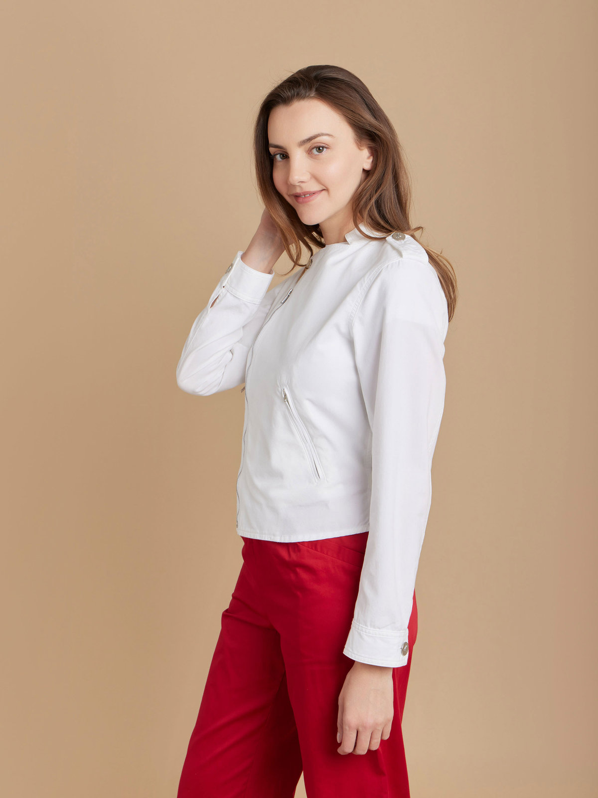 FEMME ウィメンズ 【Outlet】UP46 BLOUSON ライダースジャケット ホワイト