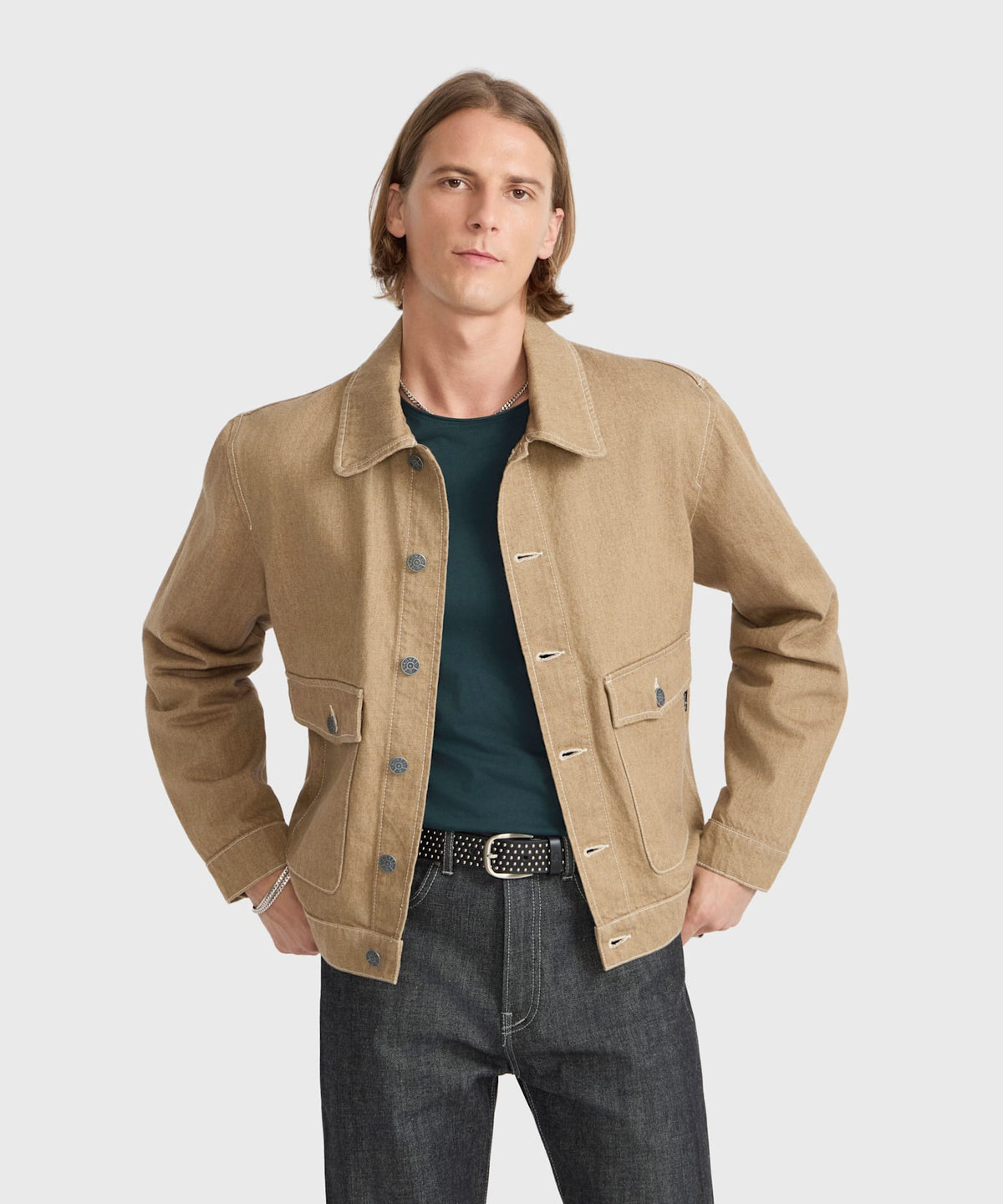 HOMME メンズ メンズ デニム ワークウェア ジャケット ブラウン系その他