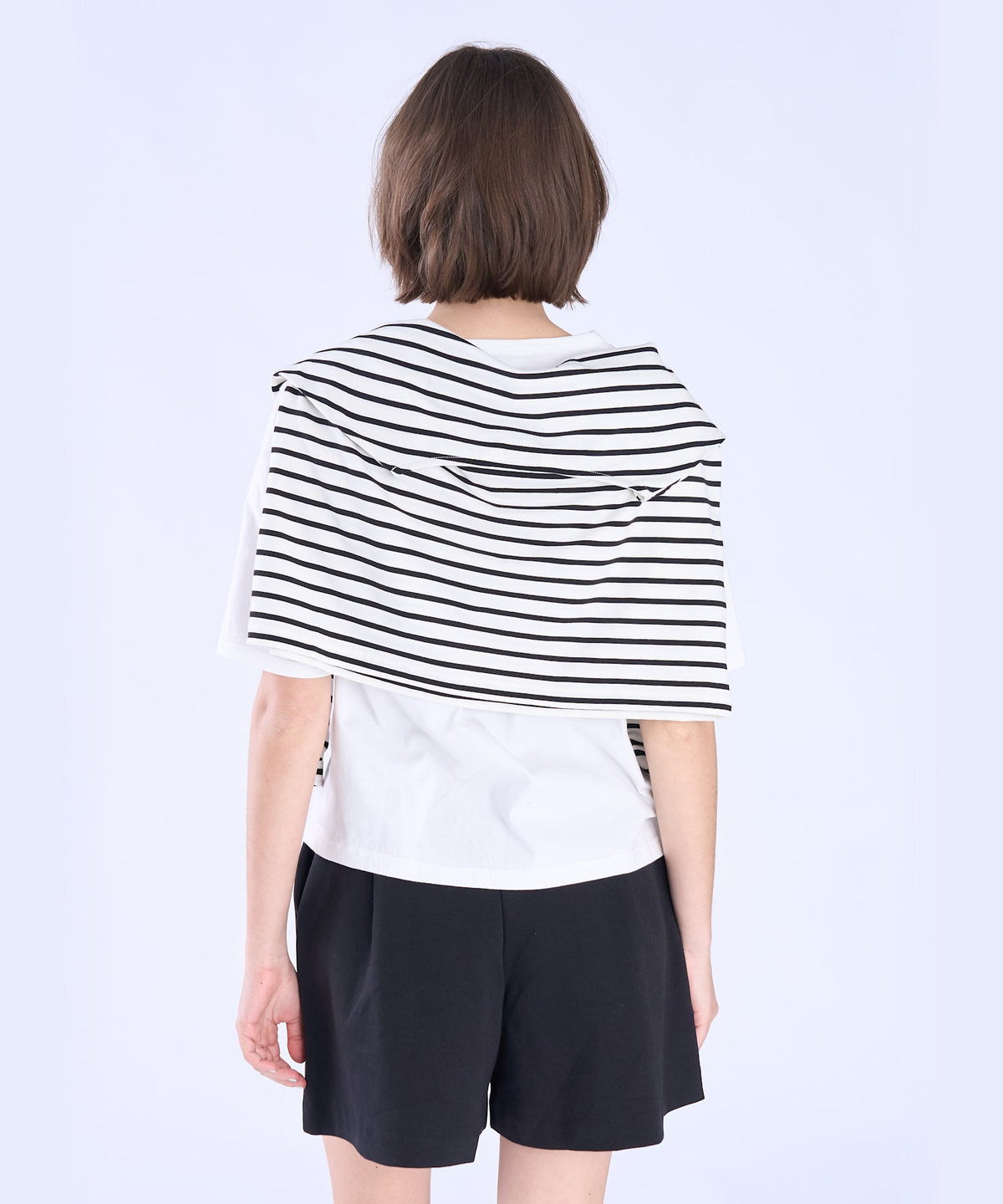 To b. by agnès b. ロゴ 刺繍 コットン 半袖 Tシャツ ホワイト