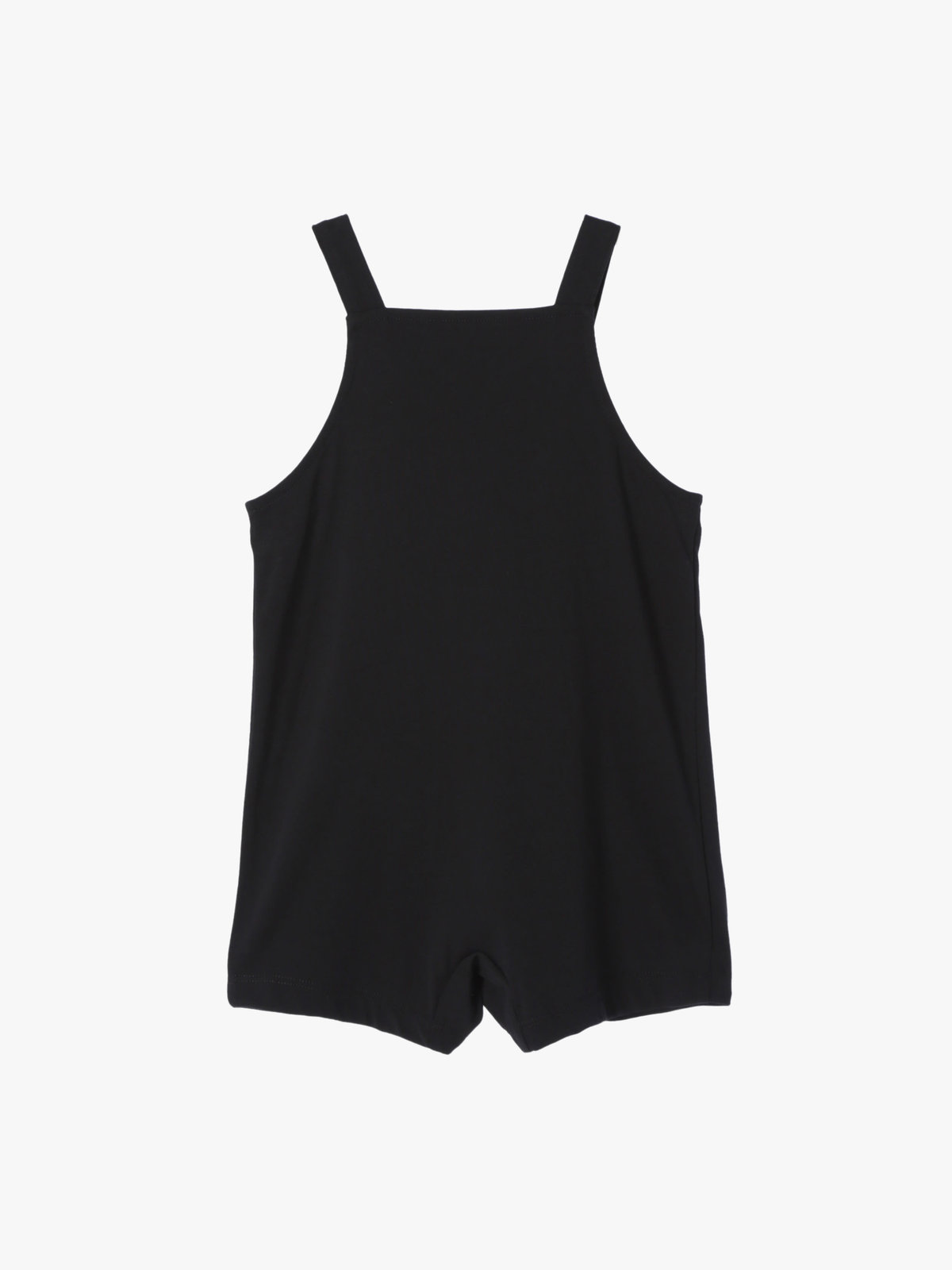 ENFANT ベビー ベビー "b."ロゴ刺繍 コットン サロペット ブラック