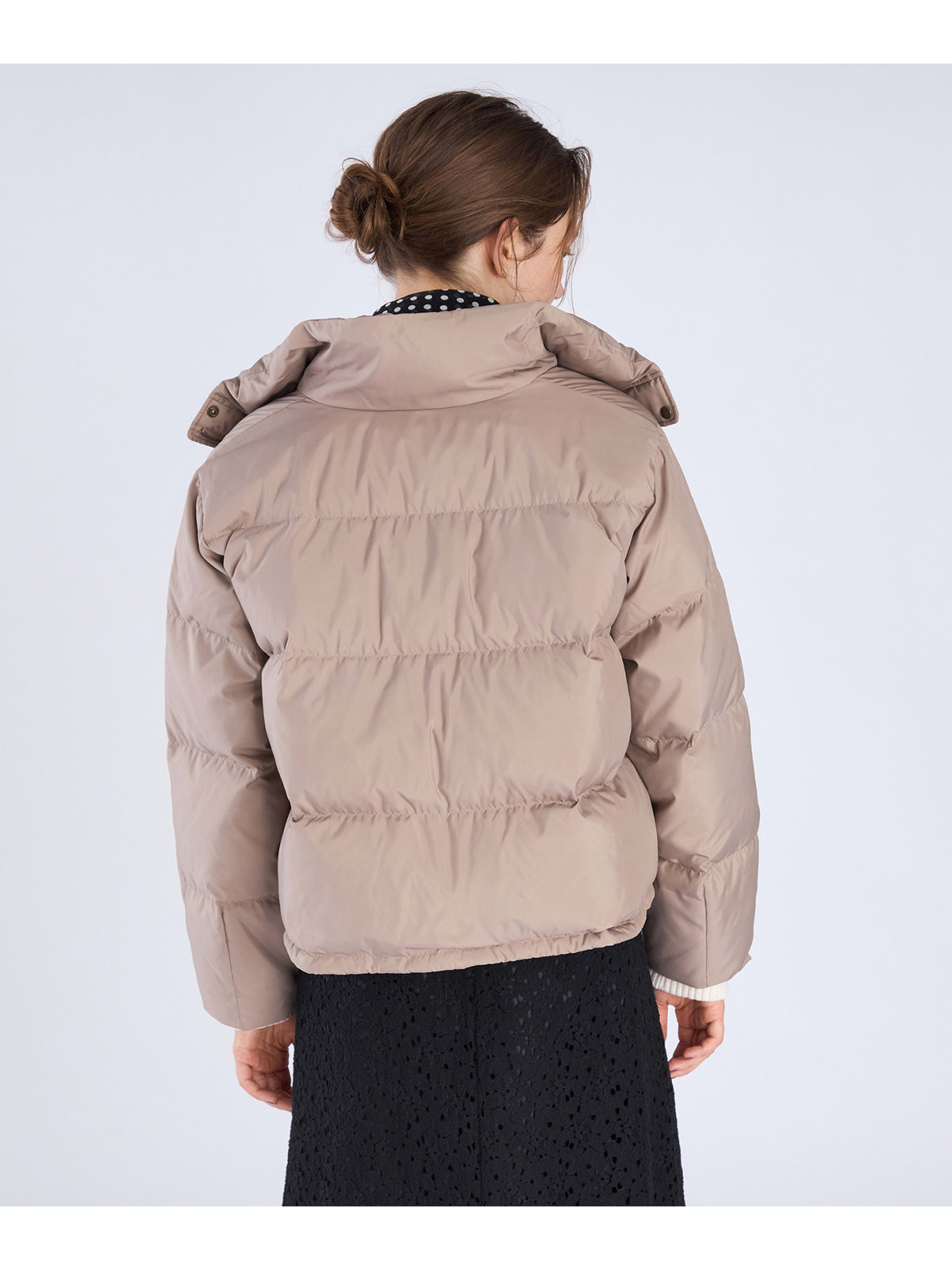 To b. by agnès b. ショート ダウンジャケット ベージュ