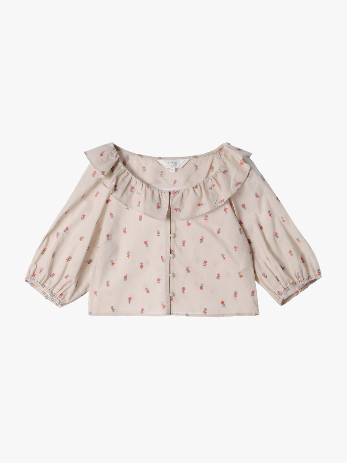 To b. by agnès b. 【Outlet】フラワーエンブロイダリーブラウス ベージュ