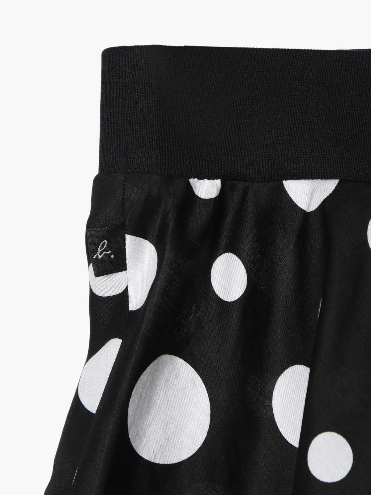 ENFANT ガールズ キッズ ドット コットン フレア スカート ブラック
