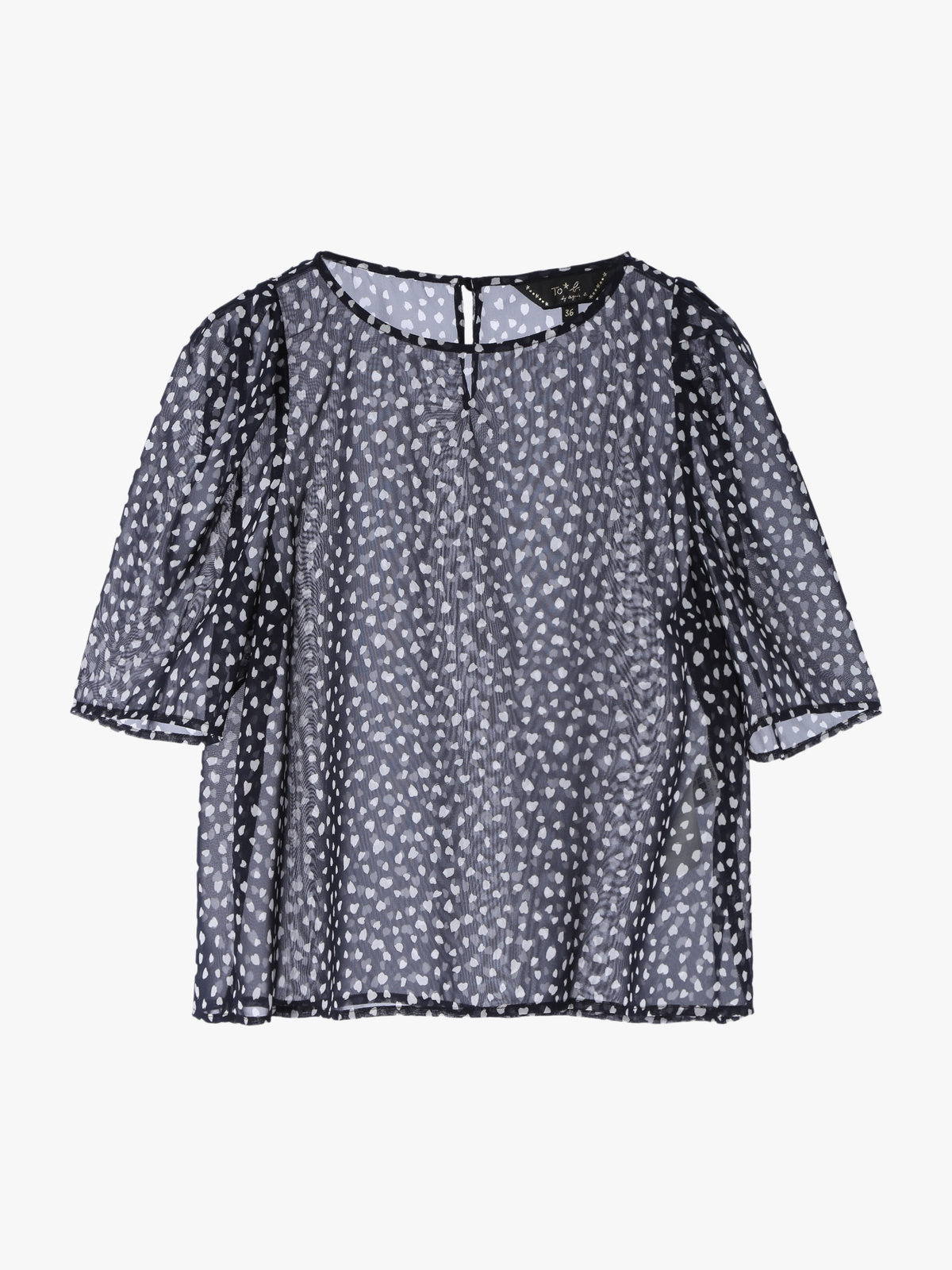 To b. by agnès b. 【Outlet】ドットブラウス ブラック