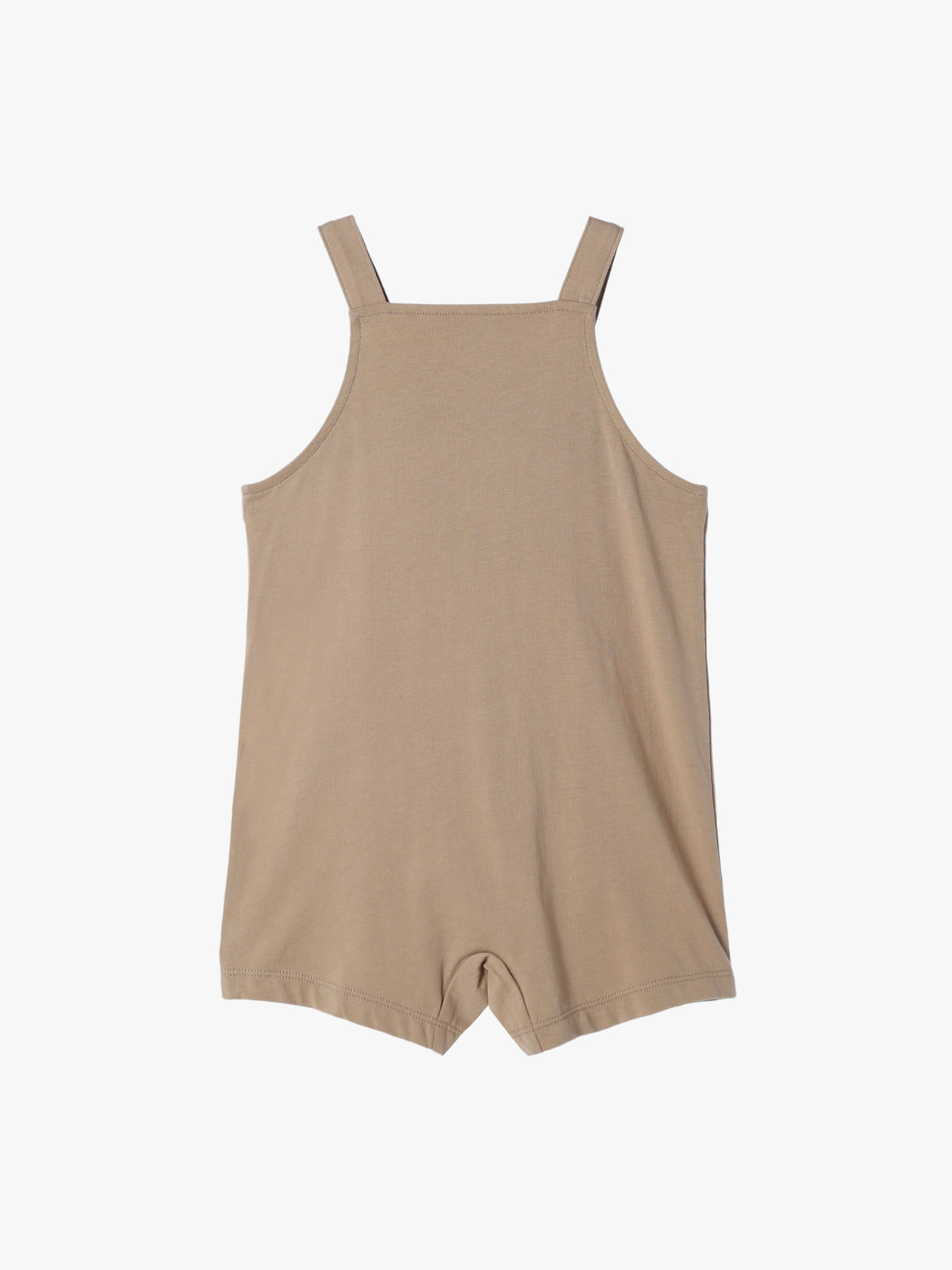 ENFANT ベビー ベビー "b."ロゴ刺繍 コットン サロペット ブラウン