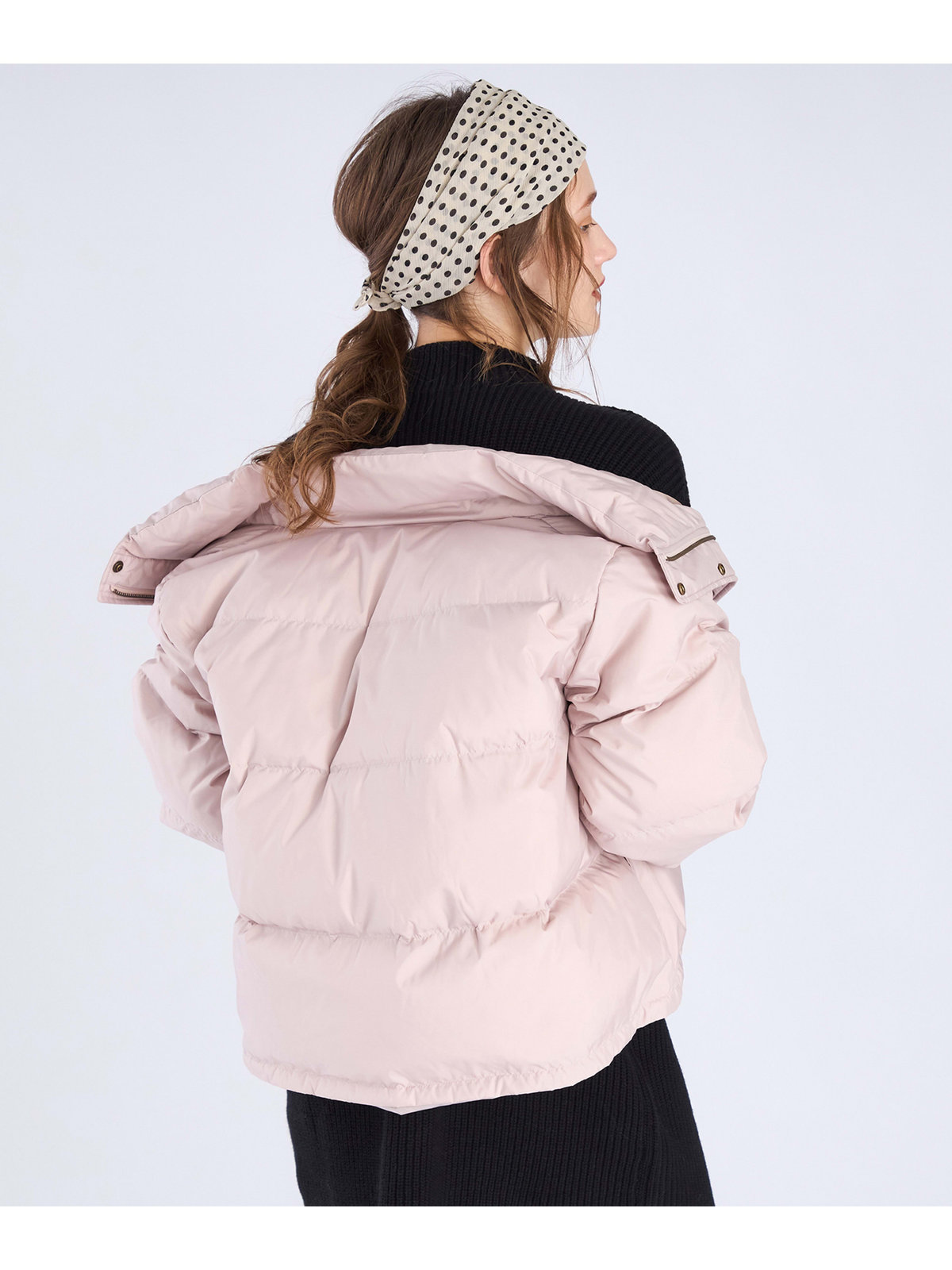 To b. by agnès b. ショート ダウンジャケット ピンク