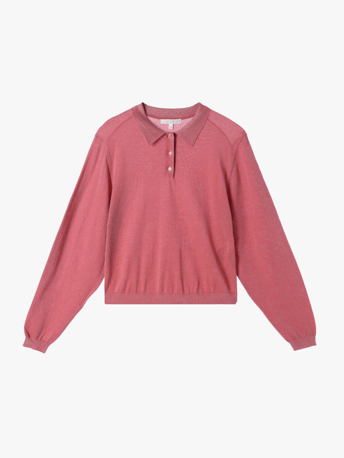 To b. by agnès b. 【Outlet】ラメニットポロ ピンク