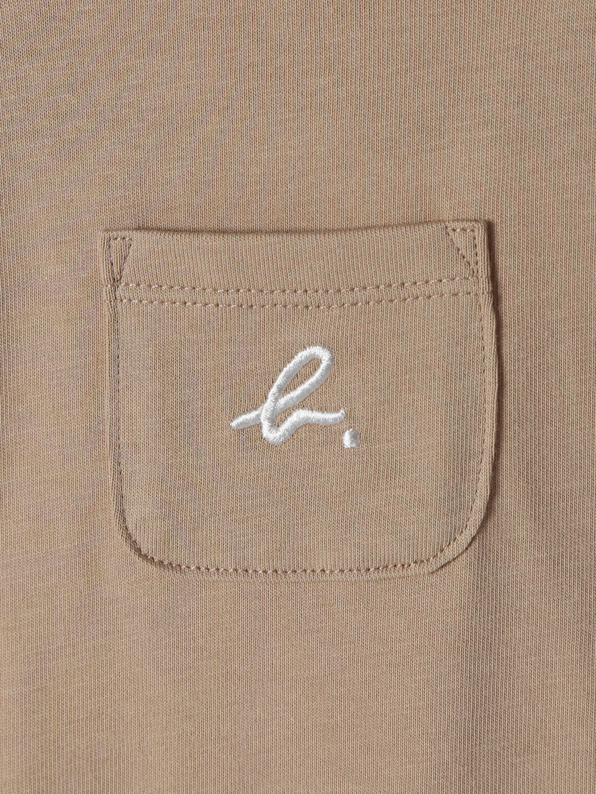 ENFANT ベビー ベビー "b."ロゴ刺繍 コットン サロペット ブラウン