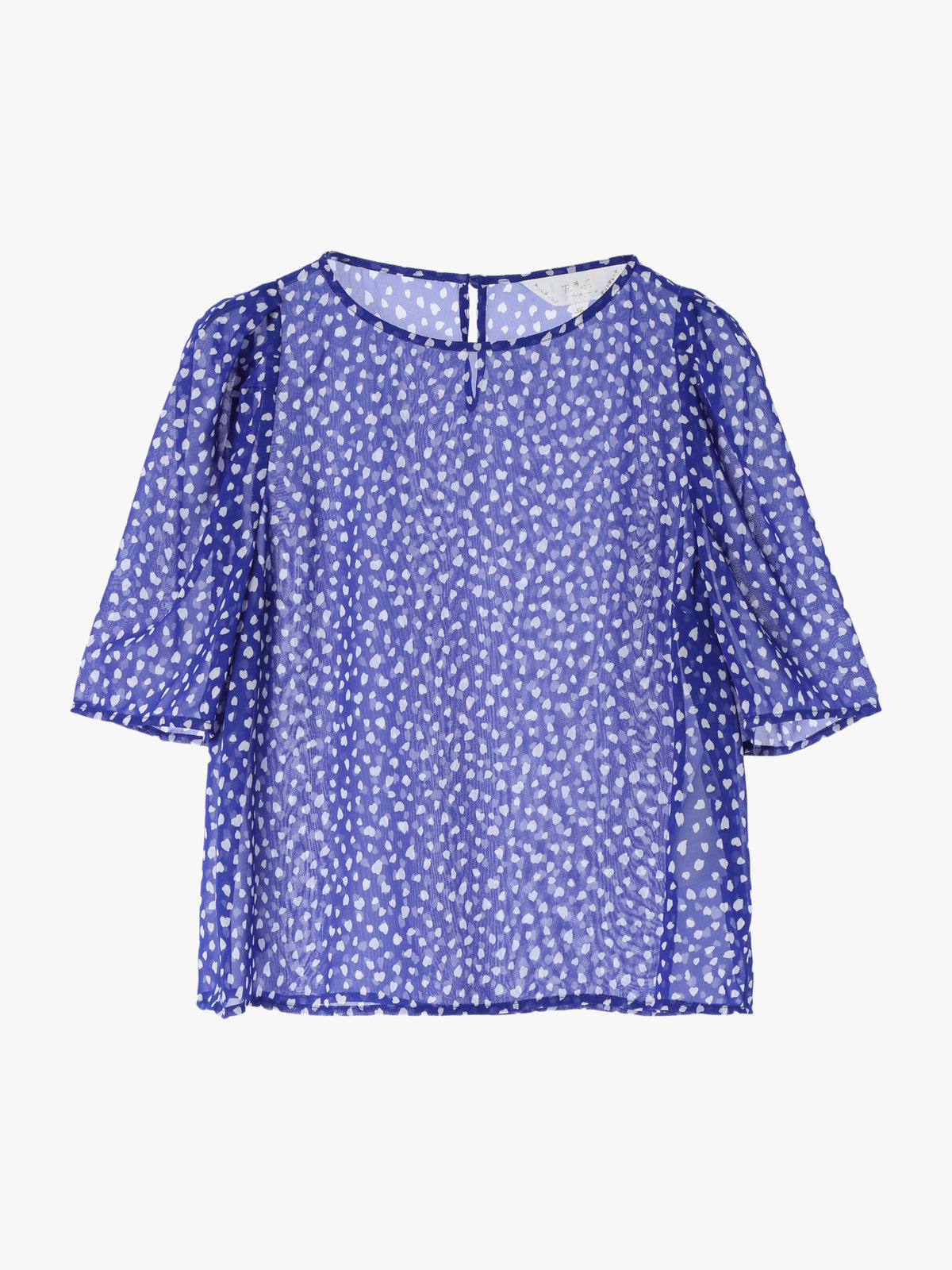 To b. by agnès b. 【Outlet】ドットパンツブラウス ブルー