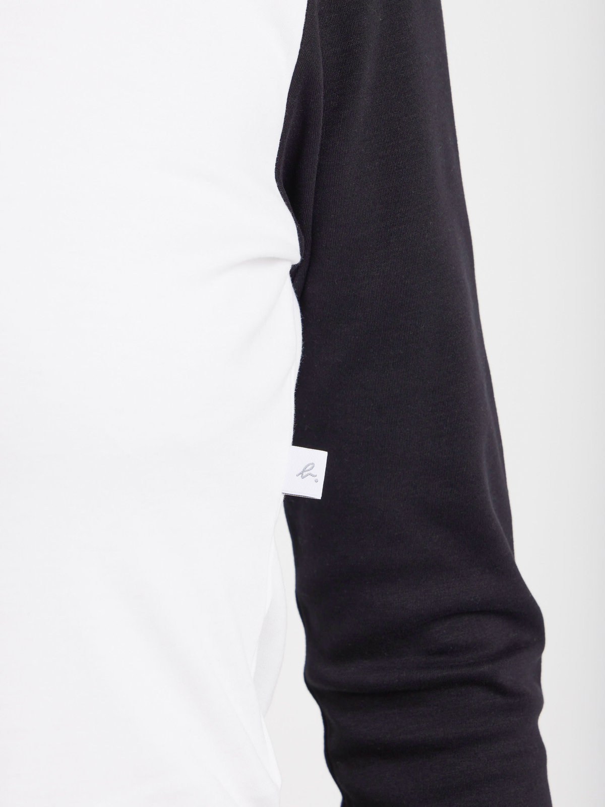 FEMME ウィメンズ 【Outlet】バイカラー コットン 長袖 Tシャツ "Evening" ホワイト