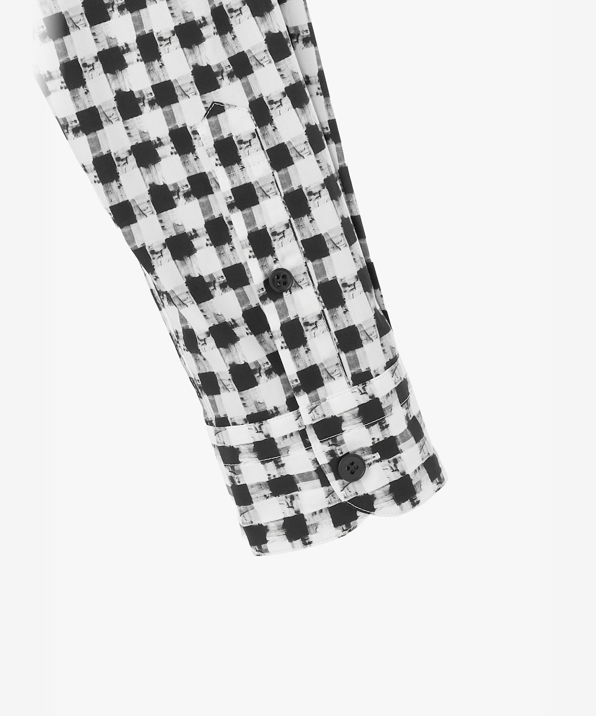 HOMME メンズ メンズ チェックプリント コットン 長袖 シャツ "Andy" ブラック