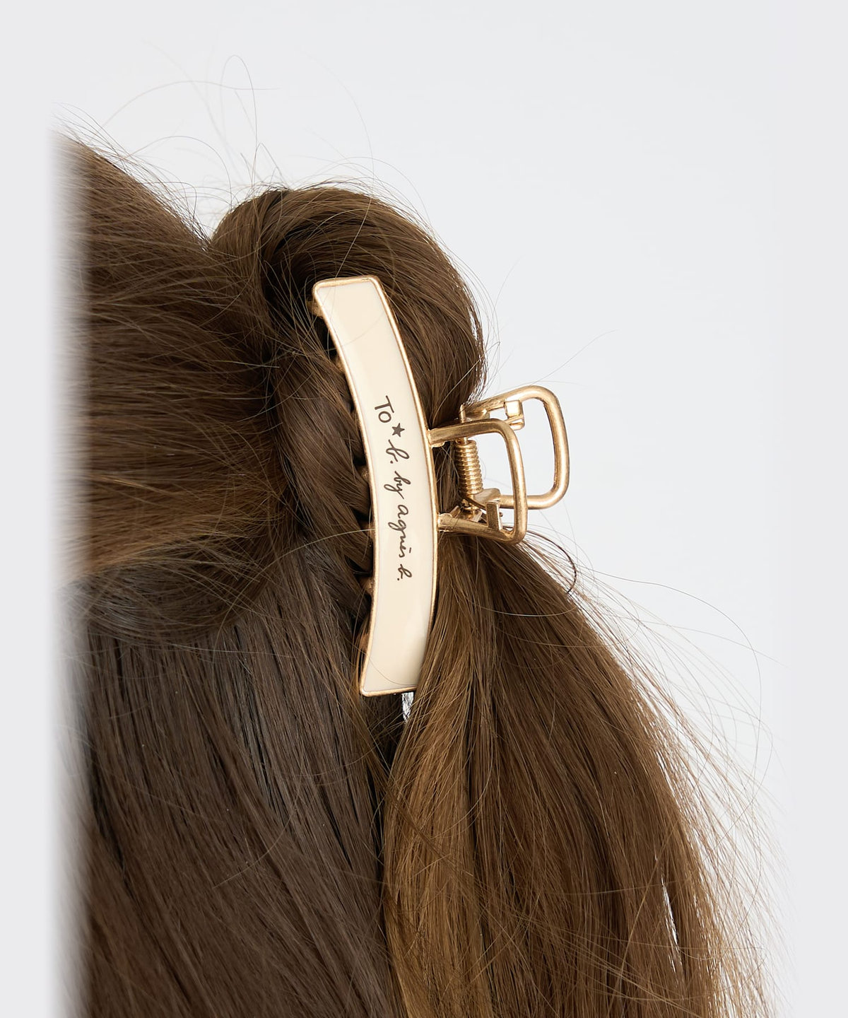 To b. by agnès b. カラー ミニ ヘアクリップ ホワイト