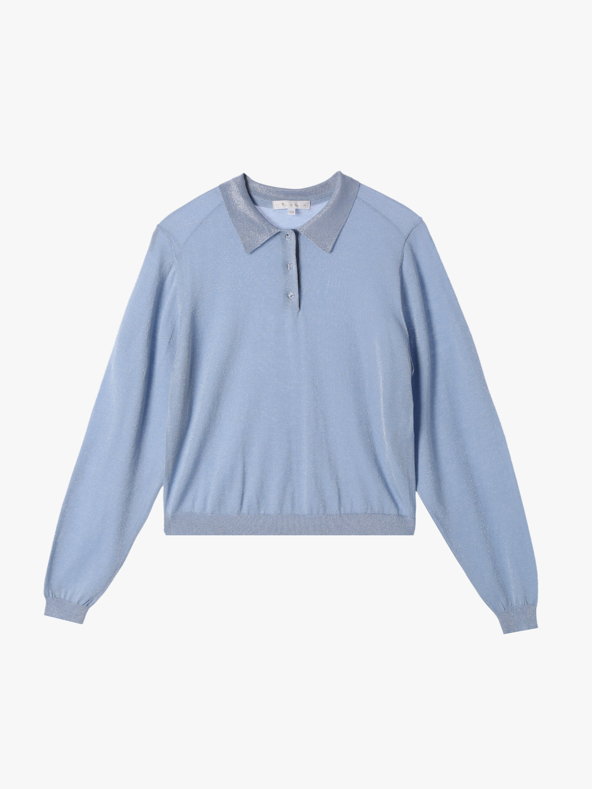 To b. by agnès b. 【Outlet】ラメニットポロ ブルー