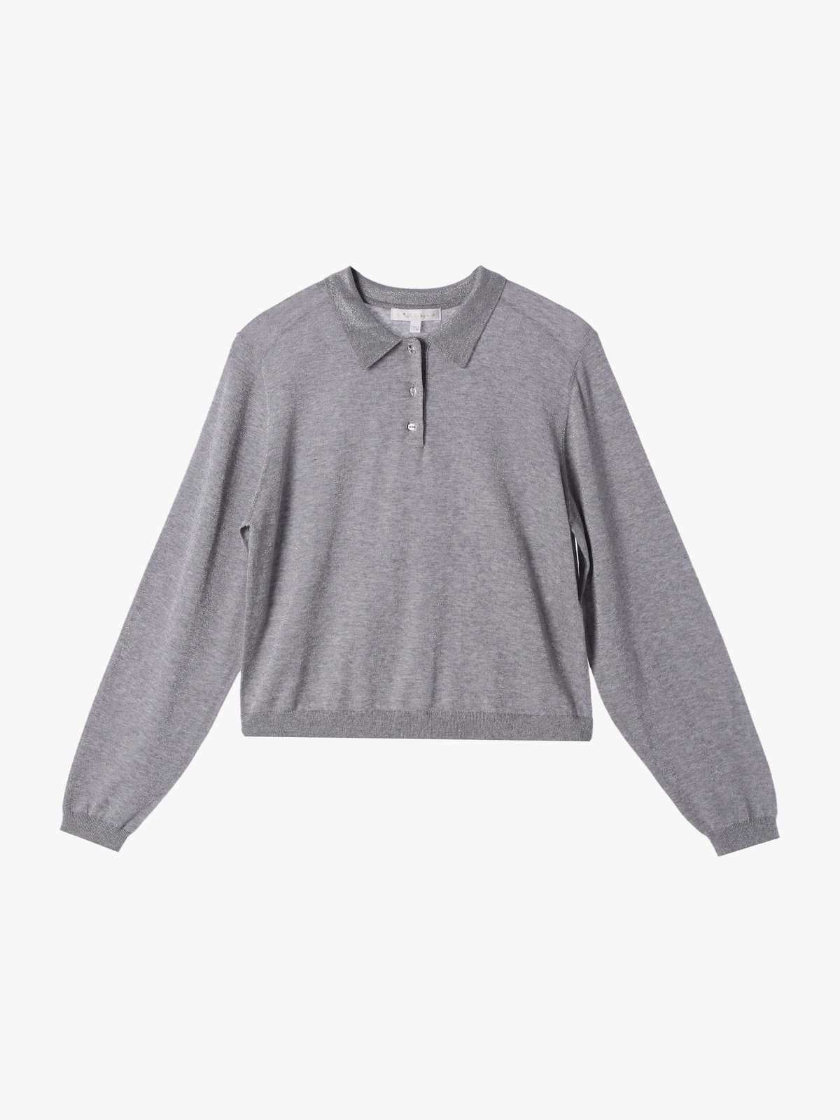 To b. by agnès b. 【Outlet】ラメニットポロ ライトグレー