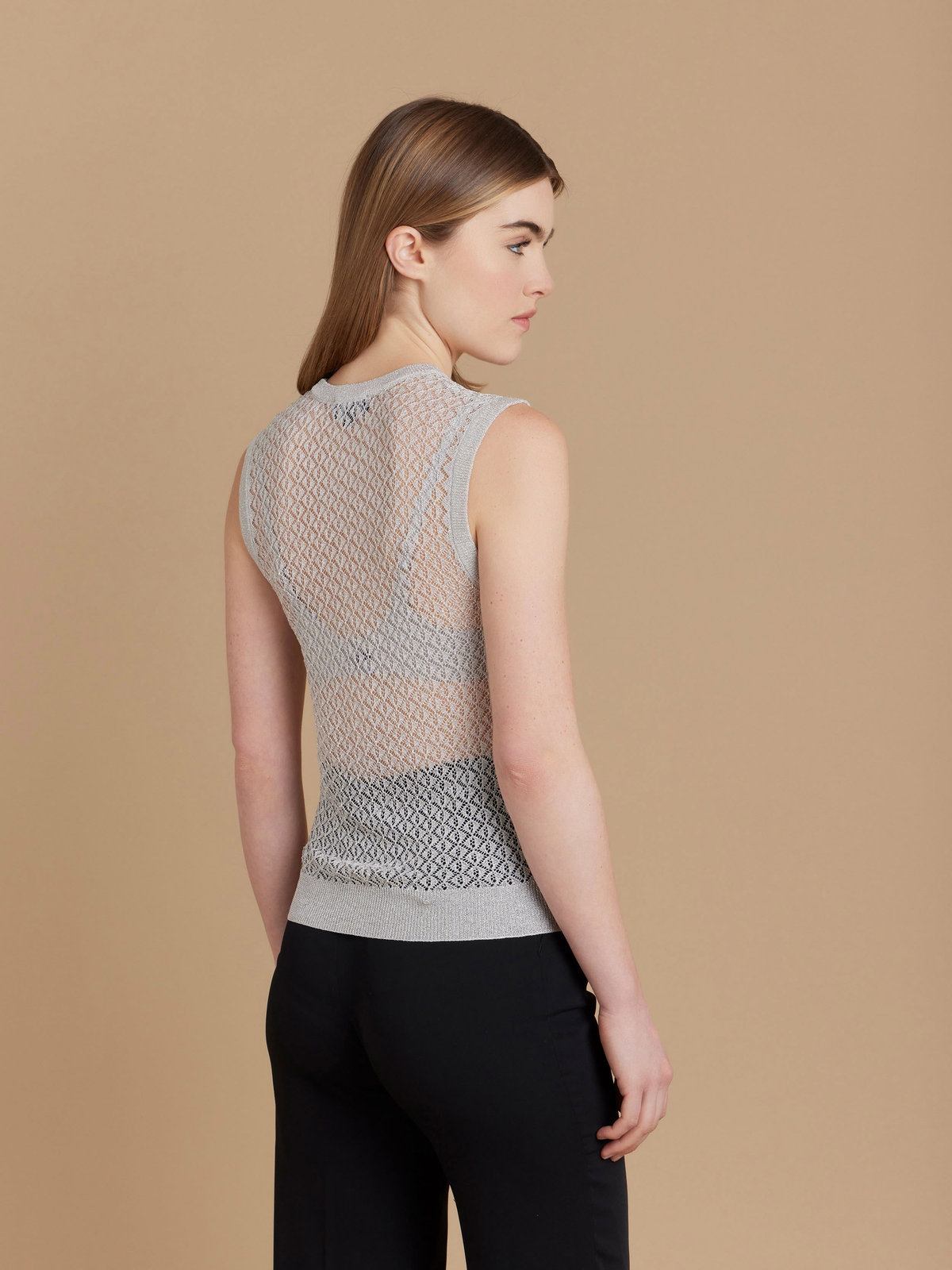 FEMME ウィメンズ 【Outlet】LM67 PULLOVER ノースリーブ プルオーバー シルバー