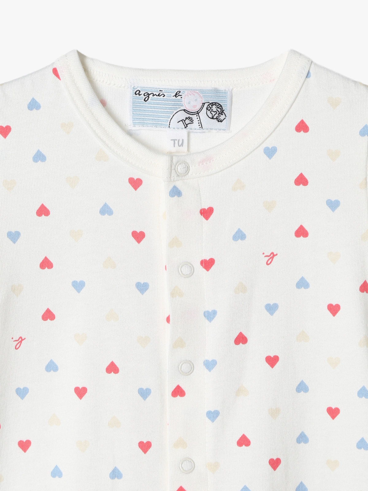 ENFANT ベビー ベビー マルチカラー コットン 長袖 ロンパース ”Hoshi” ホワイト