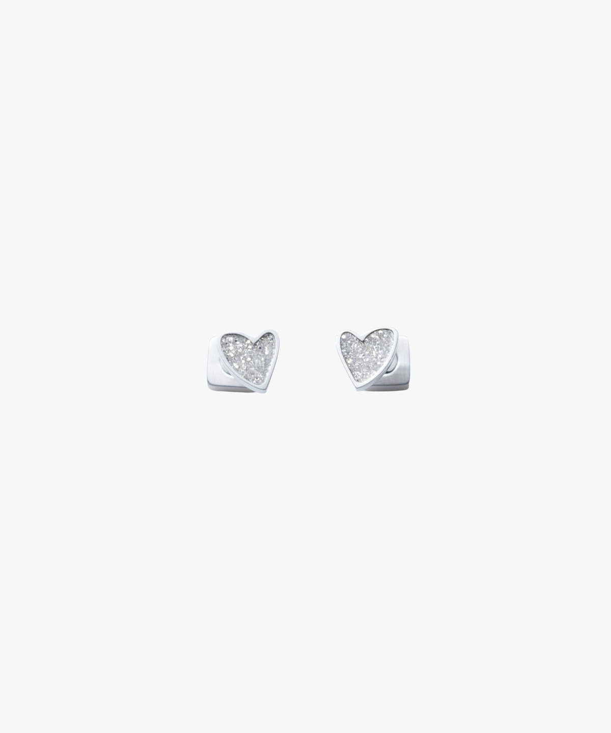 To b. by agnès b. グリッターハート ピアス シルバー