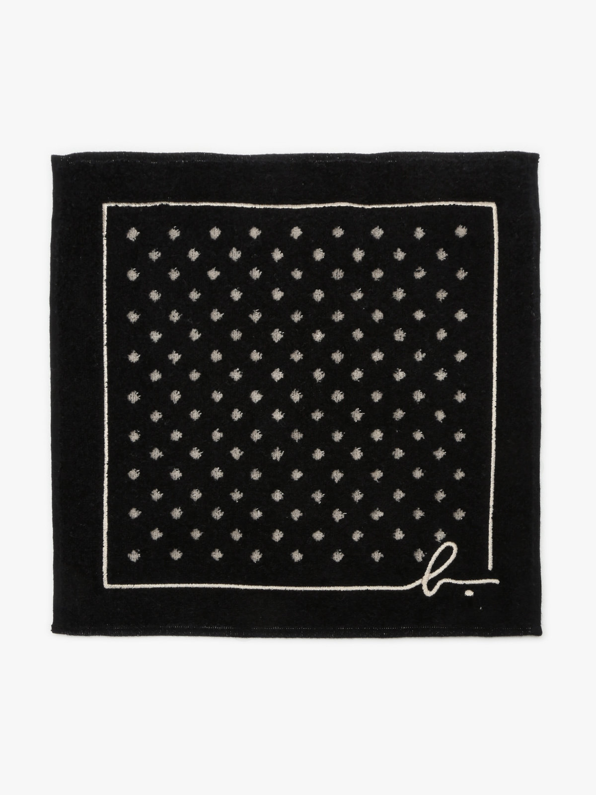 FEMME ウィメンズ KD40 SERVIETTE ドット＋LINE B ハンドタオル ブラック
